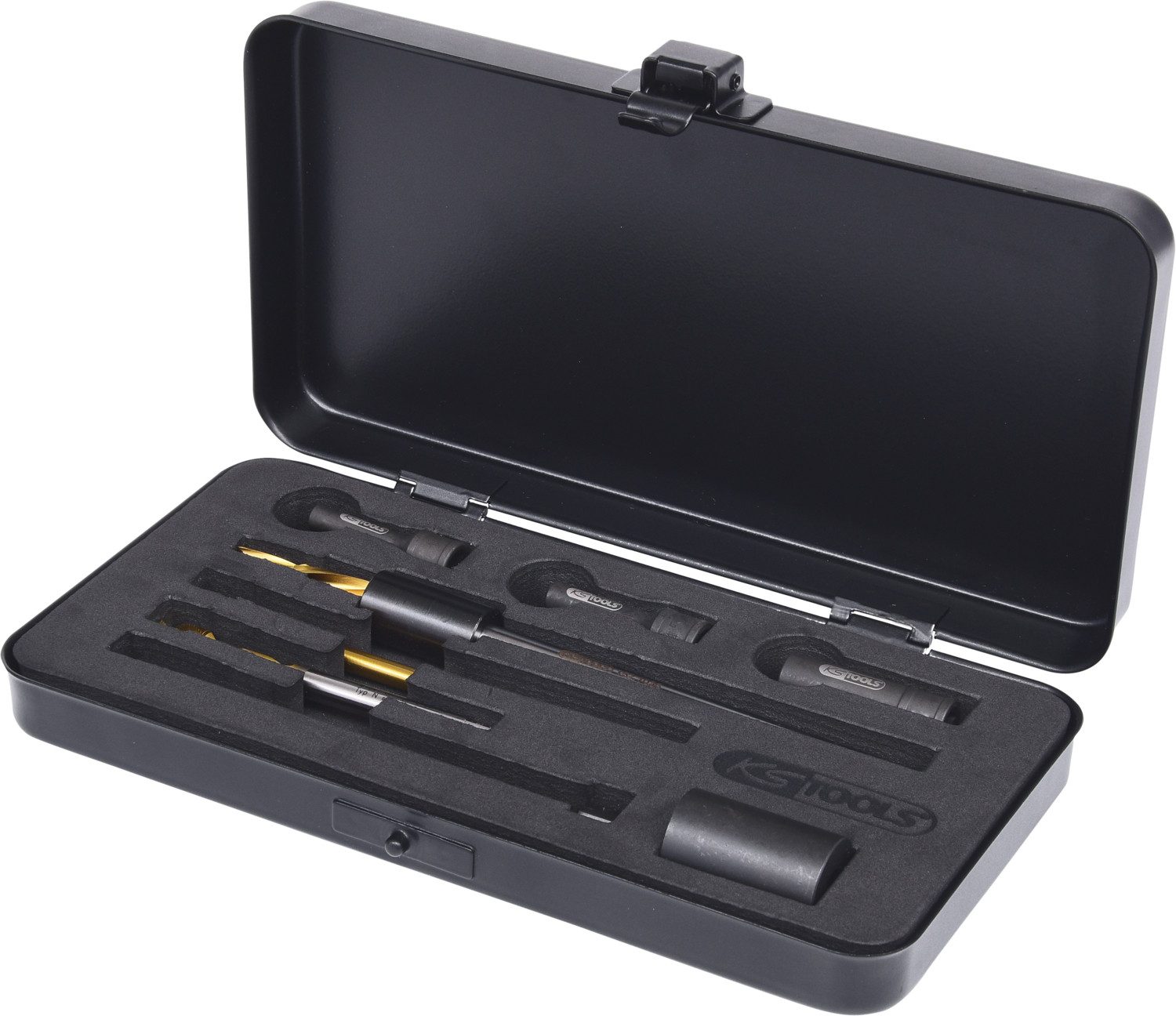 KS Tools Zündkerzenschlüssel Universal Glühkerzen-Ausbohrsatz M10 x 1, 8-tlg (152.1030)