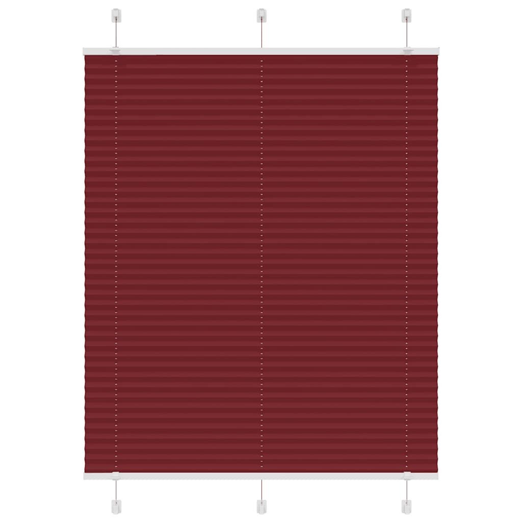 vidaXL Jalousie 105 x 150 cm Plissee Bordeauxrot 105x150 cm Stoffbreite 104,4 cm Polye