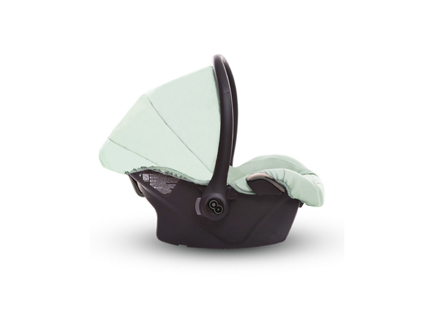 TPFFamily Kombi-Kinderwagen 3 in 1 Musse Ultra, Baby Buggy Babywanne Autositz, großes Zubehör-Set Kinderwagen 3 in 1 Stoff Mint, Gestell Silber