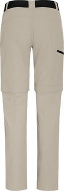 Bergson Zip-off-Hose VIDAA COMFORT Zipp-Off Damen Wanderhose, leicht, strapazierfähig, Kurzgrößen, beige