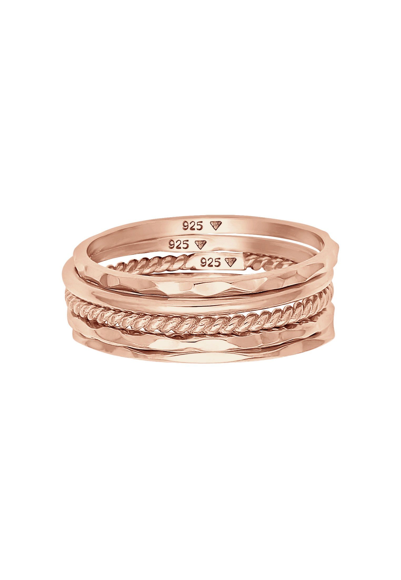 Elli Ring-Set Stapelring Stacking Boho Set (5 tlg) 925 Sterling Silber