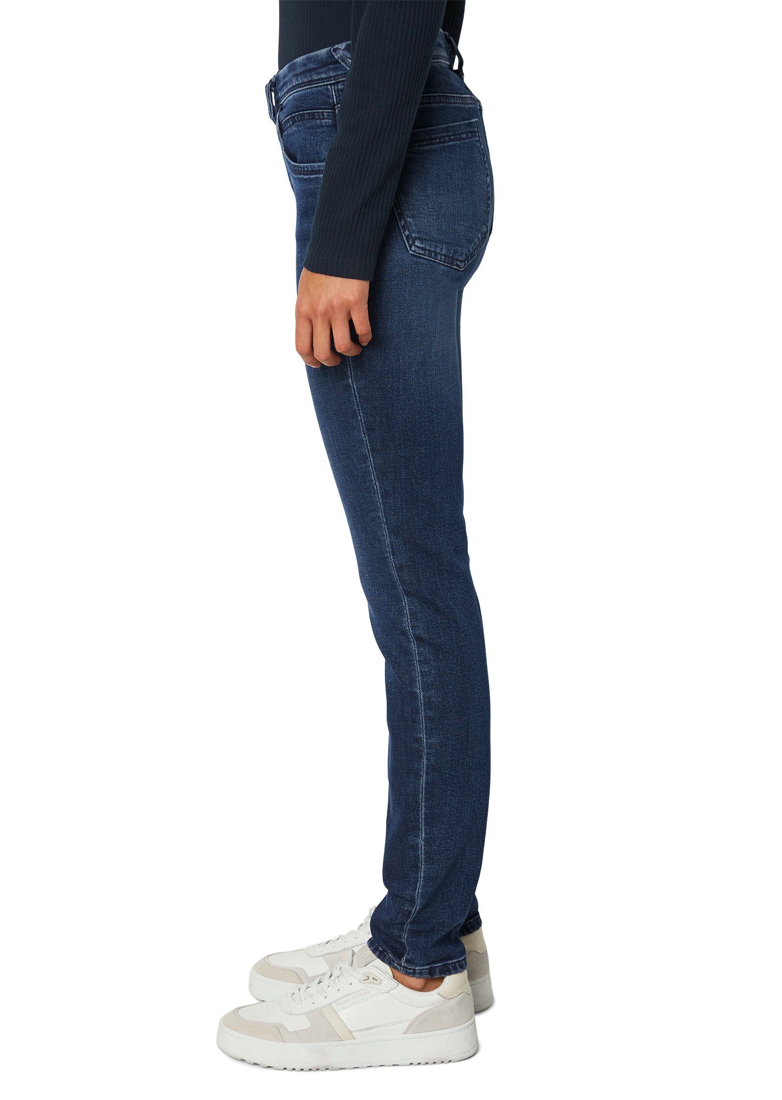 DENIM Organic O'Polo aus 5-Pocket-Jeans Cotton-Stretch Marc