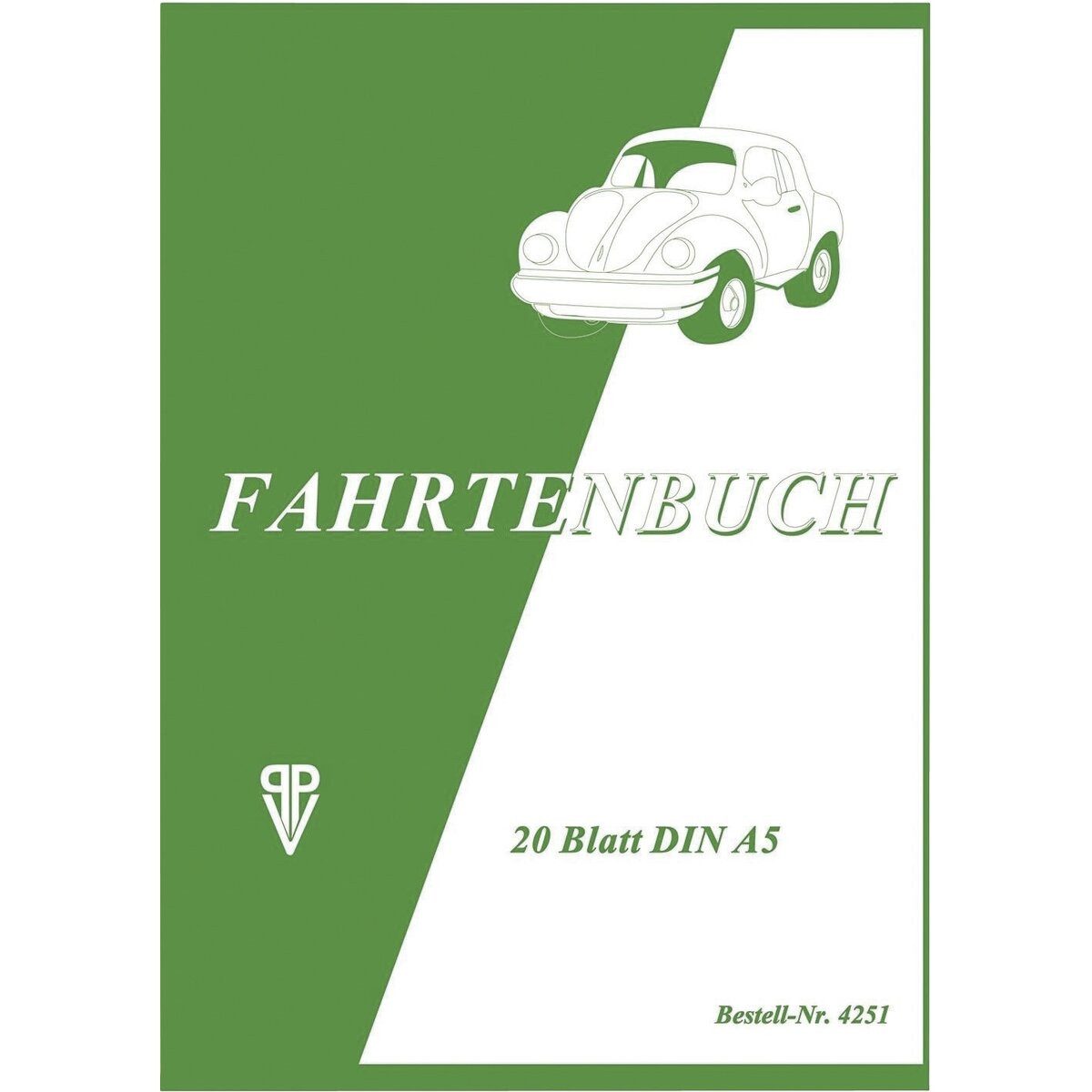 Formularblock Fahrtenbuch für PKW - A5 20 Seiten.