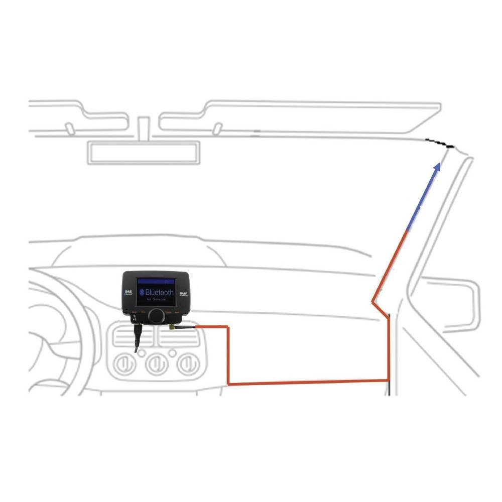 Albrecht Aktive DAB+ Scheibenantenne für /57 DR56 Autoradio-Scheibenantenne