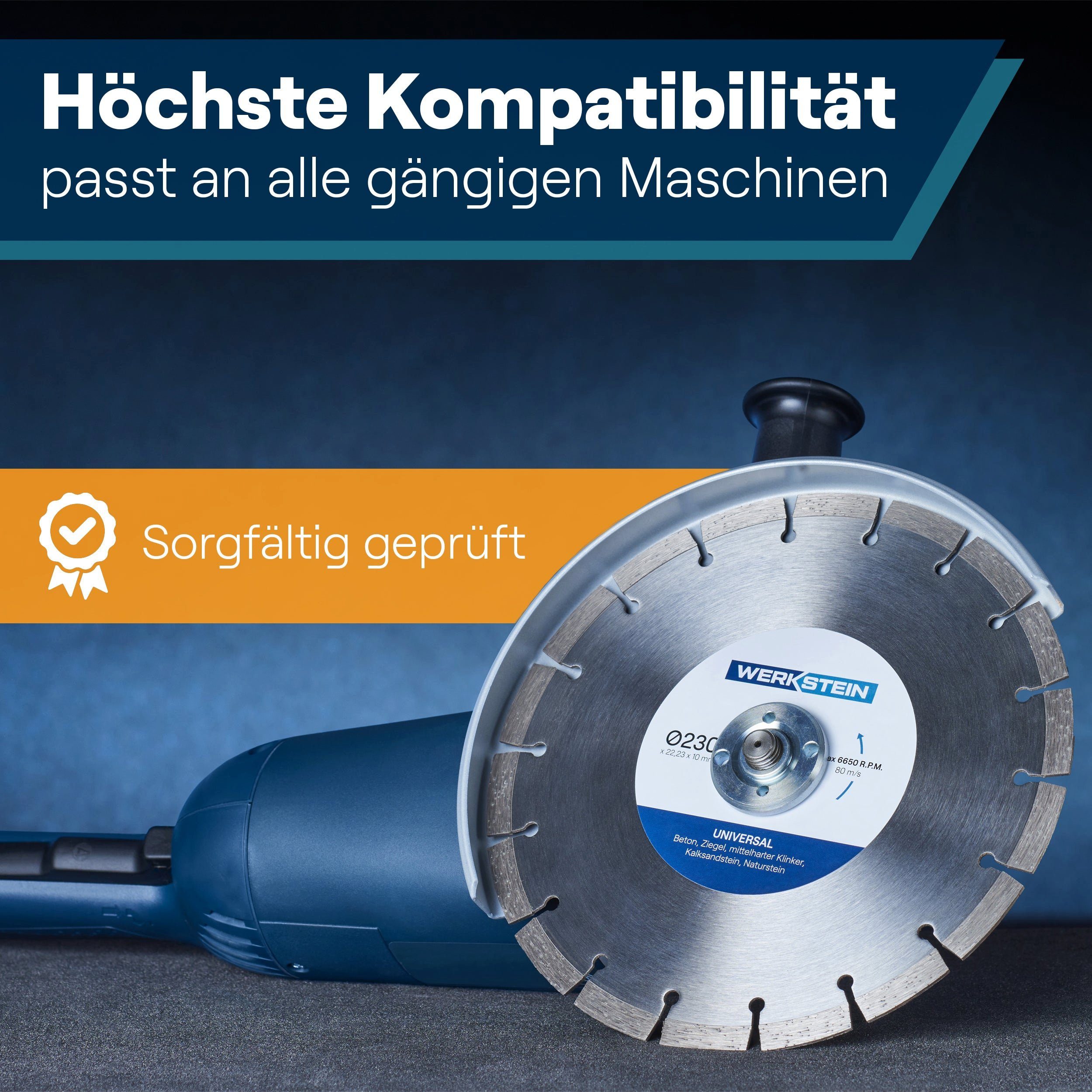 ⌀, von zum Bohrung: x mm mm mm, Schnitt-Tiefe: 22,23mm 10mm uvm., 230mm x Beton, Werkstein mm I Segment, Ziegel 10 Diamanttrennscheibe Stein, 22,23 230x3 110 Schneiden