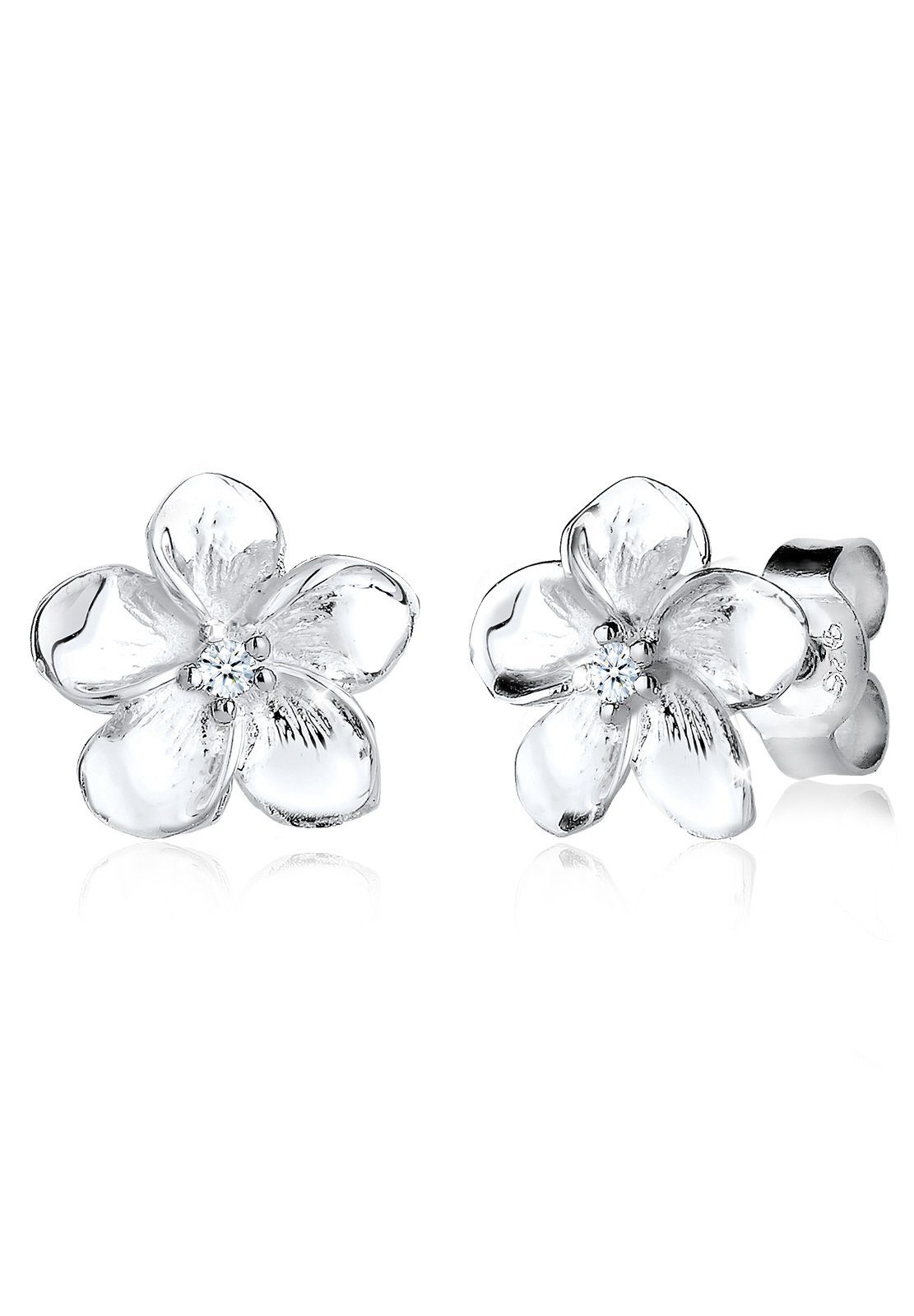 Diamore Paar Ohrstecker »Frangipani Blüte Diamant Blume Blüte 925 Silber«  online kaufen | OTTO