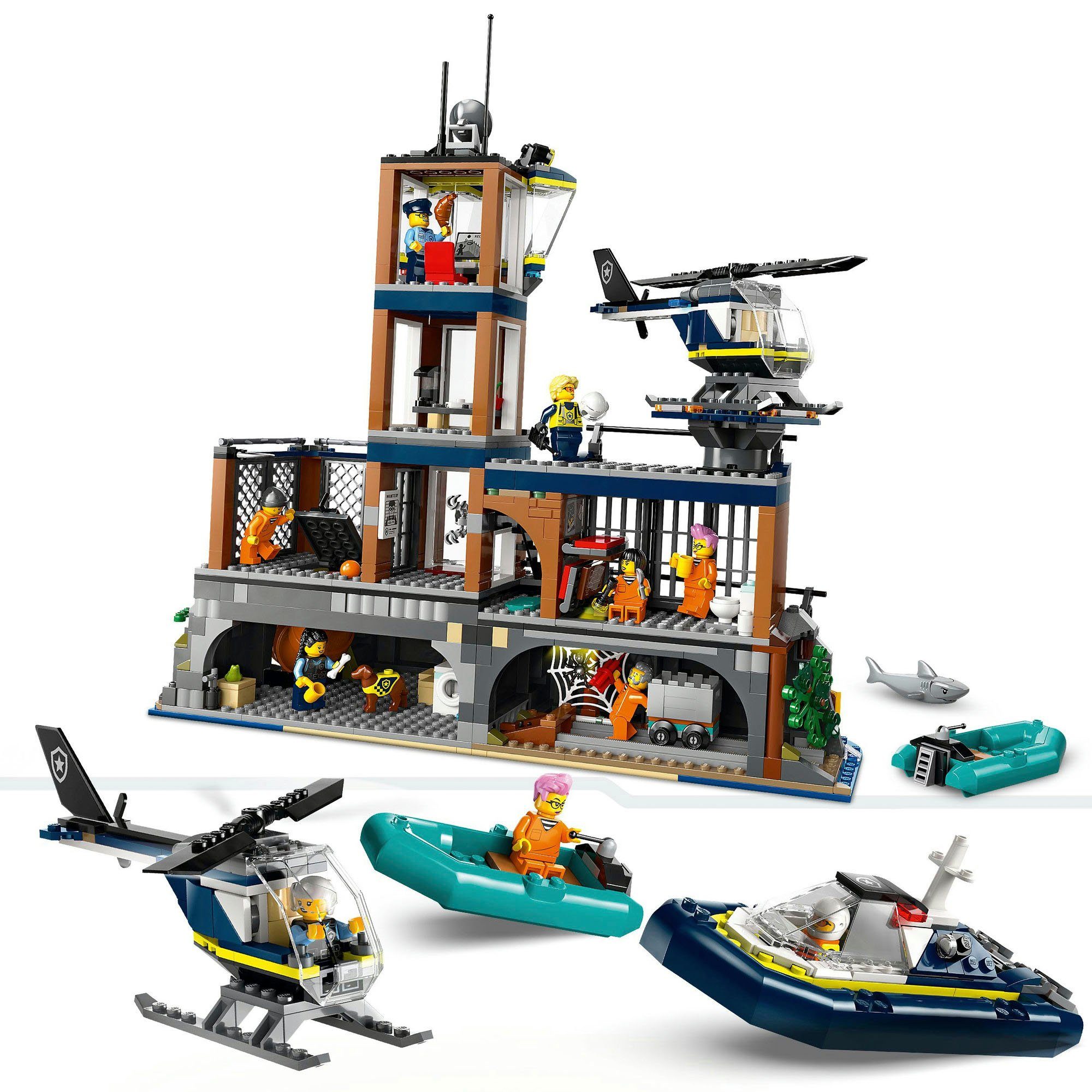 LEGO® Polizeistation auf der Gefängnisinsel (60419), LEGO City Konstruktionsspielsteine, (980 St), Made in Europe – Bild 4 von 5
