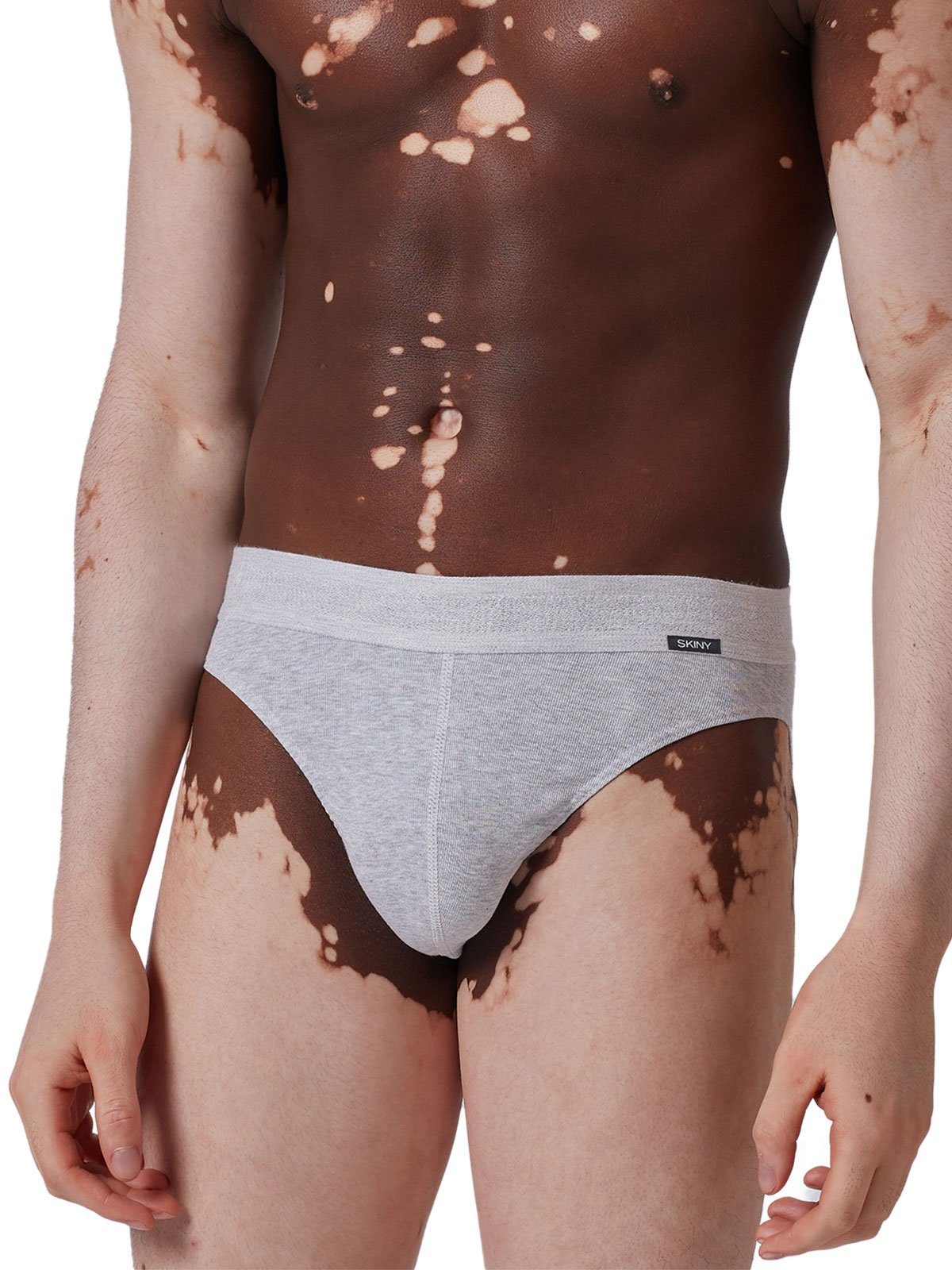 Skiny Slip Herren Brasil Slip 2er Pack Cotton Retro (Packung, 2-St) gerundeter Beinausschnitt