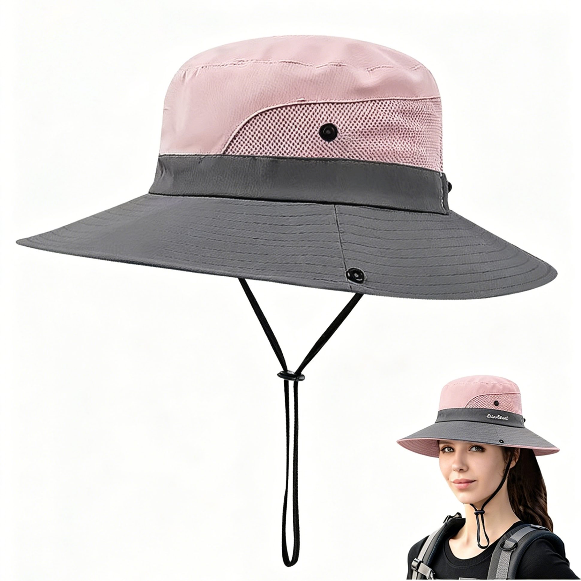 MOPUEA Sonnenhut Bucket Sonnenhut Faltbarer Sonnenhut UV Schutz Sommerhut (1-St) breiter Rand Outdoor Wander Angler und Strandhut