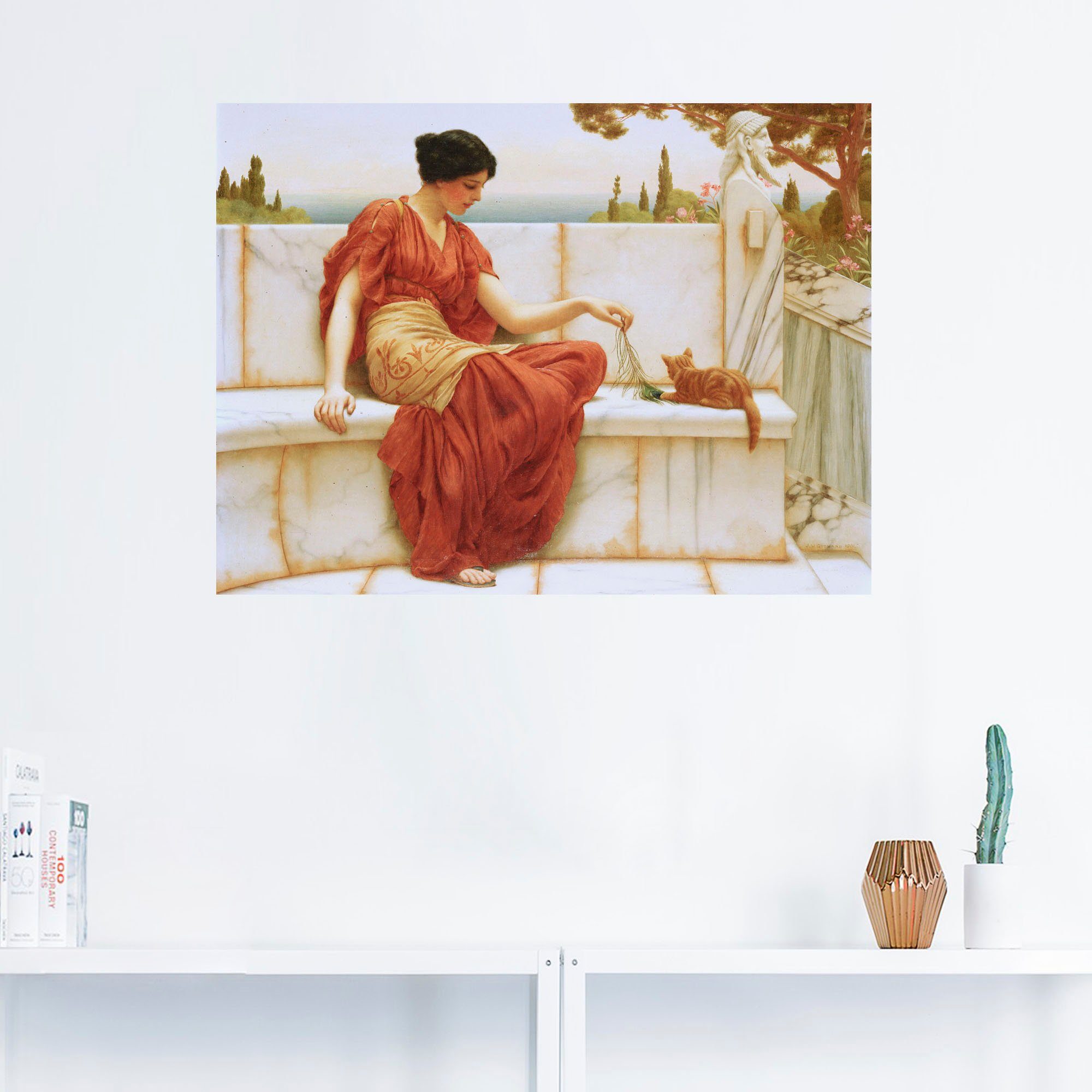 Artland Wandbild Der Liebling. St), Frau versch. oder Poster Größen Wandaufkleber als 1901, in Leinwandbild, (1