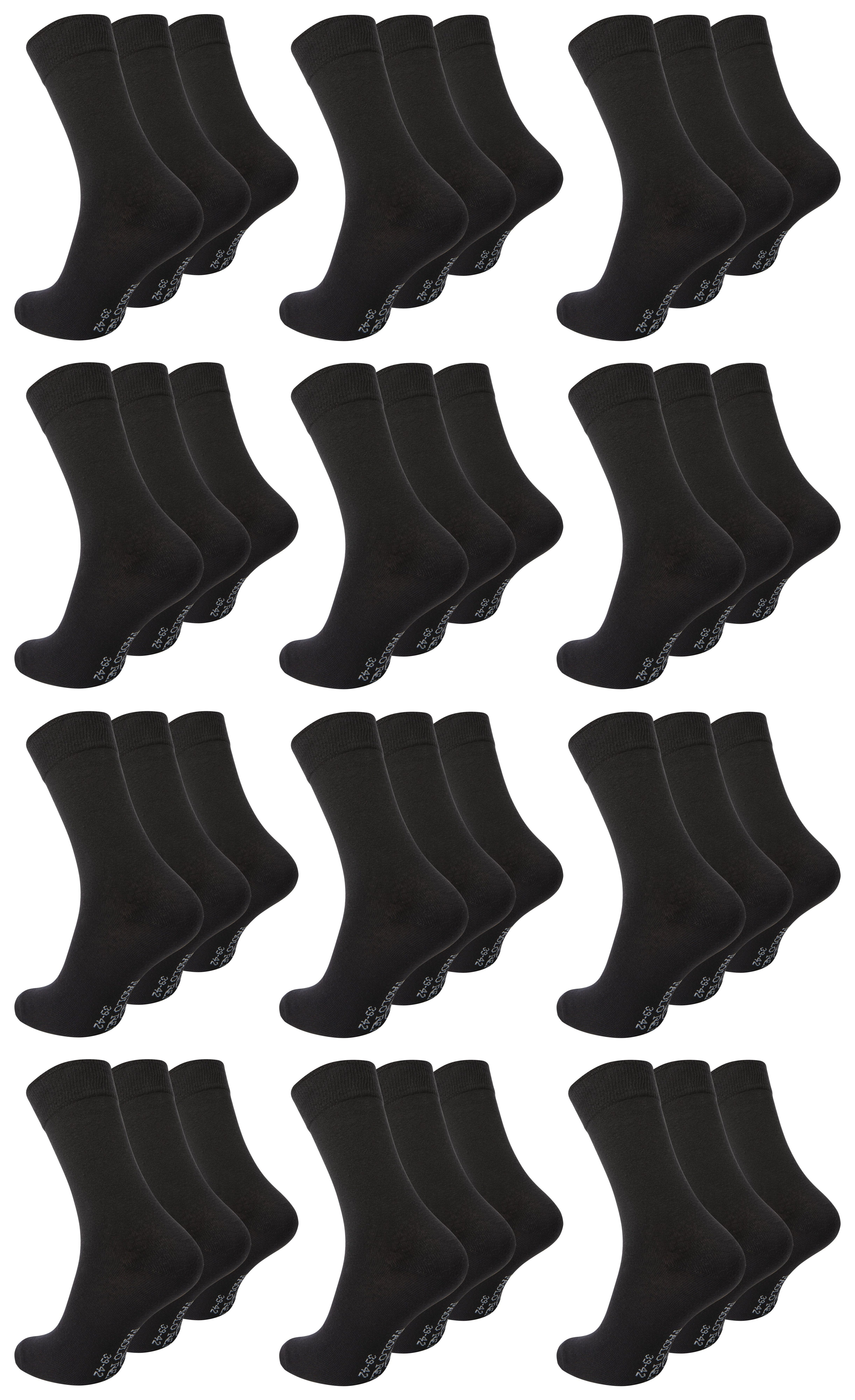 Paolo Renzo Businesssocken (36-Paar) Atmungsaktive Herren Business Socken aus hochwertiger Baumwolle