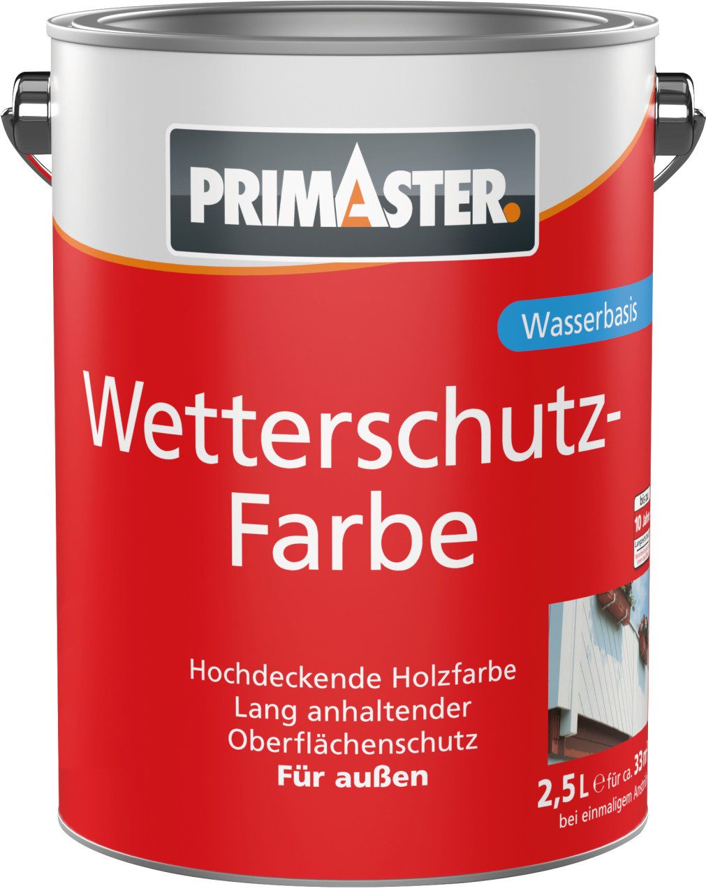 Primaster Holzschutzlasur Primaster Wetterschutzfarbe 2,5 L anthrazitgrau