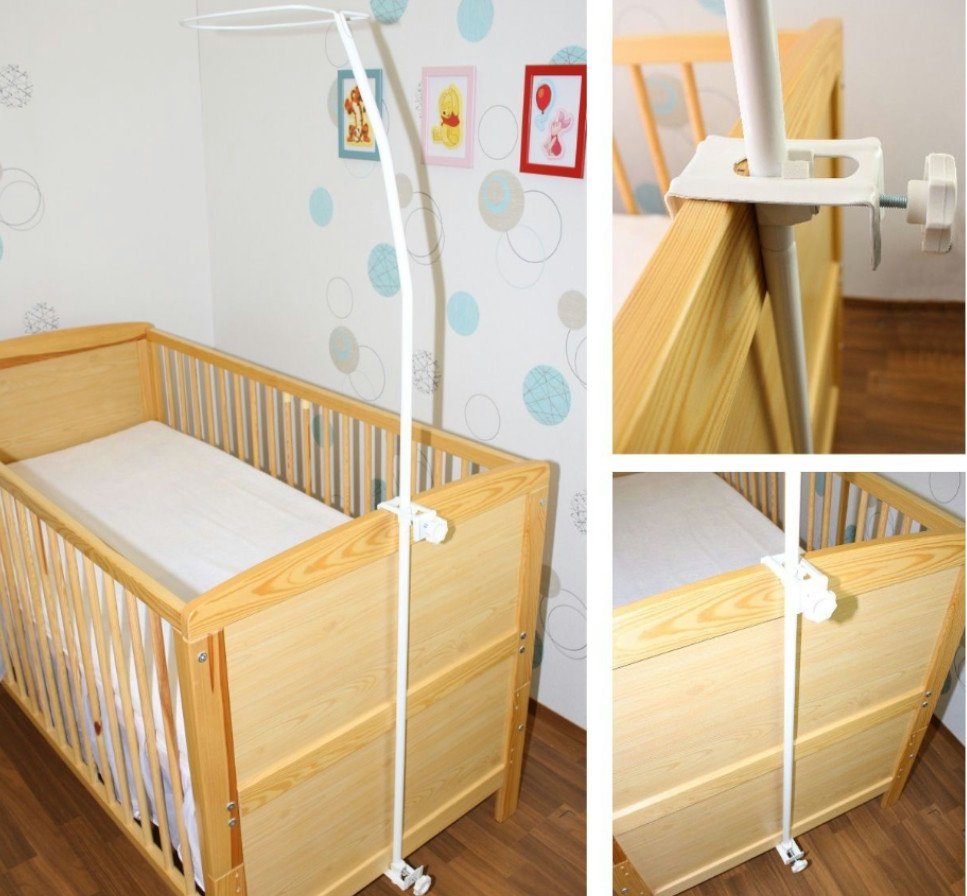 für Gitterbett Himmelstange Befestigung, Babybett Kinderbett Primawela, Himmelstange 1