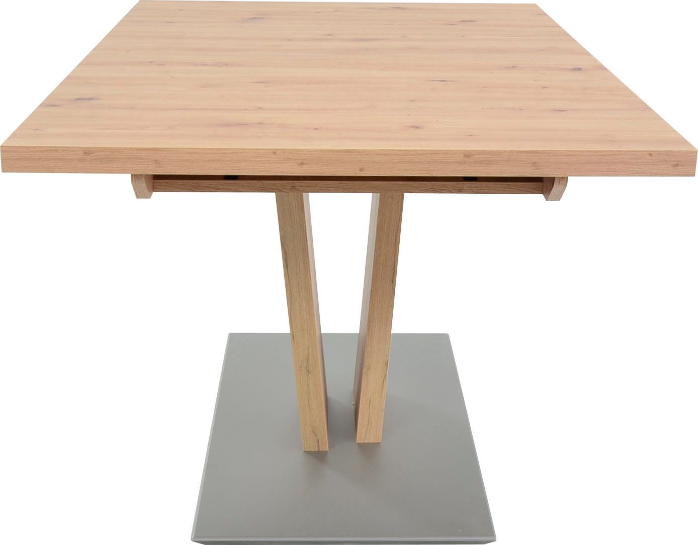 K+W Komfort & Wohnen Esstisch Giacomo II Ausziehtisch, Artisan Eiche Nachbildung, mit Schiebe-Ansteckplatte, Bodenplatte MDF