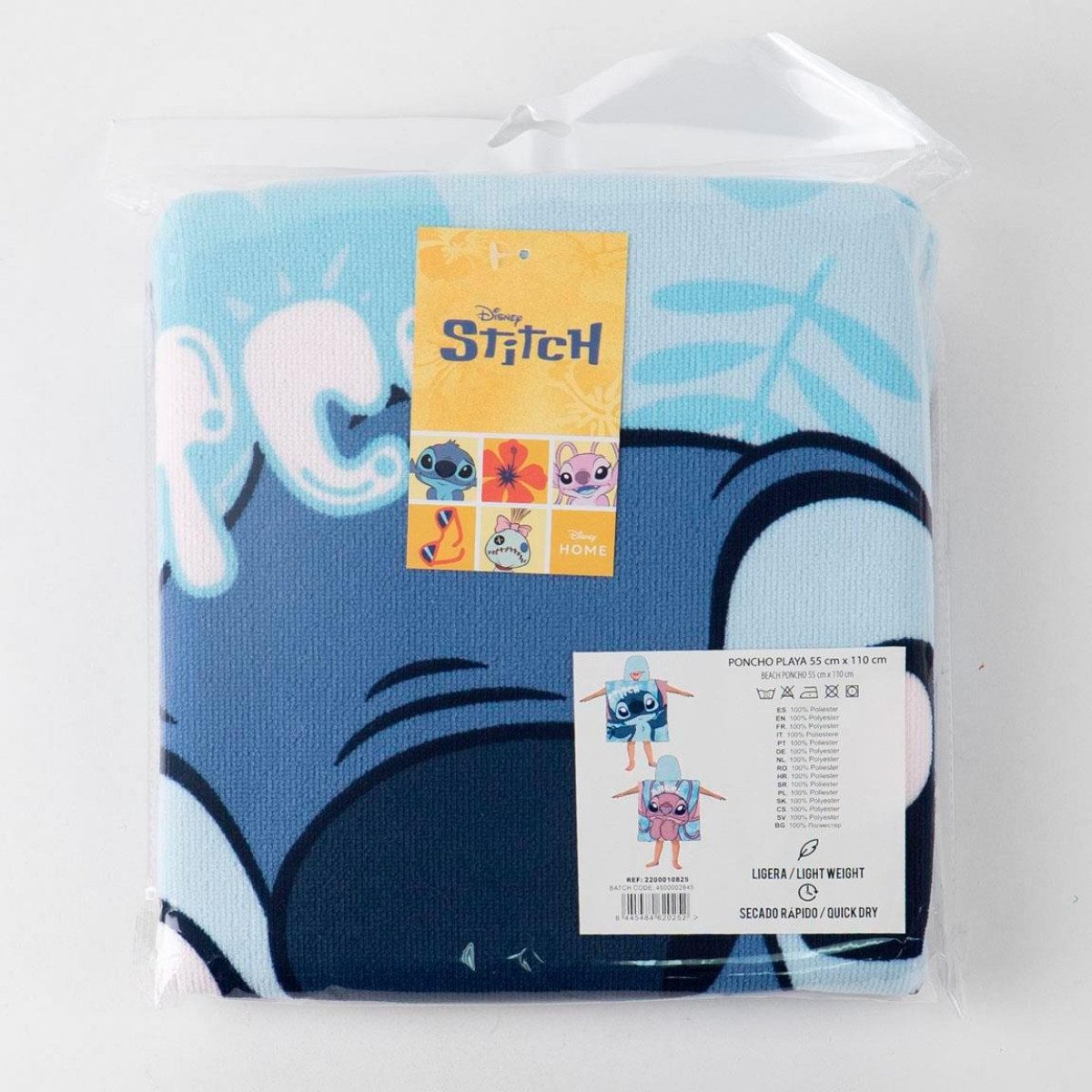 Lilo & Stitch Badeponcho Strandponcho Kinder 55 × 77 cm 250 gsm schnell trocknend, Polyester – Bild 5 von 5
