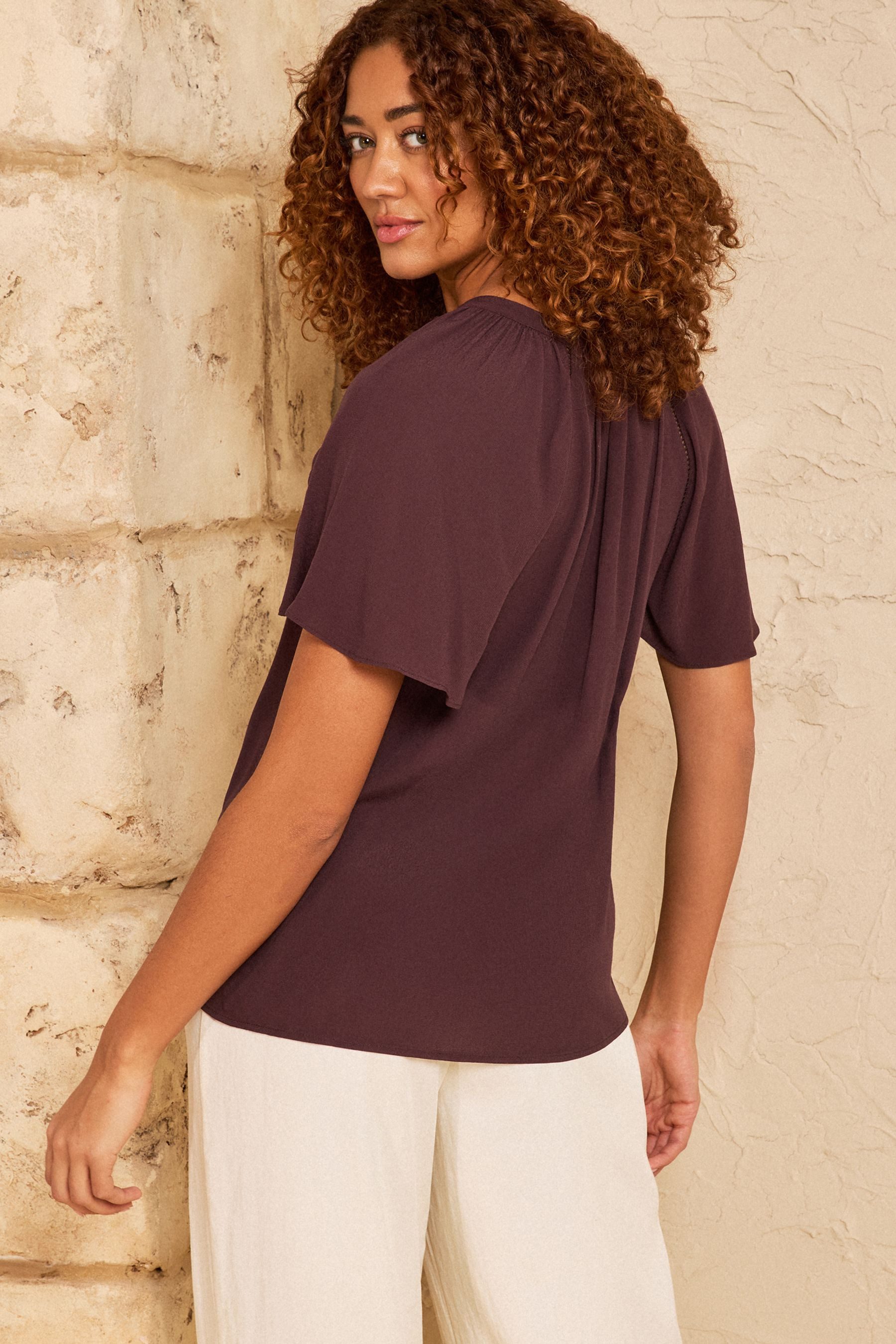 Love & Roses Paillettenshirt Love & Roses Kurzarmbluse mit Pailletten, Regular (1-tlg) – Bild 2 von 5