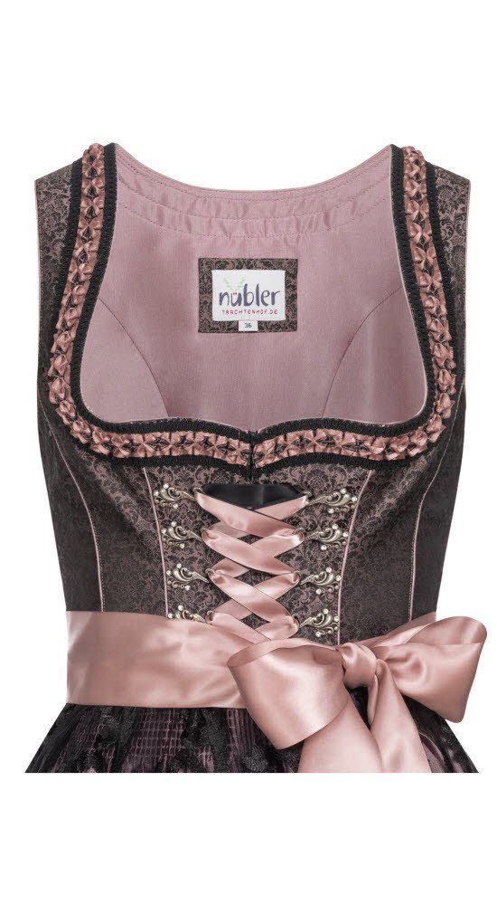 Nübler Trachtenkleid Dirndl midi Selina in Schwarz von Nübler