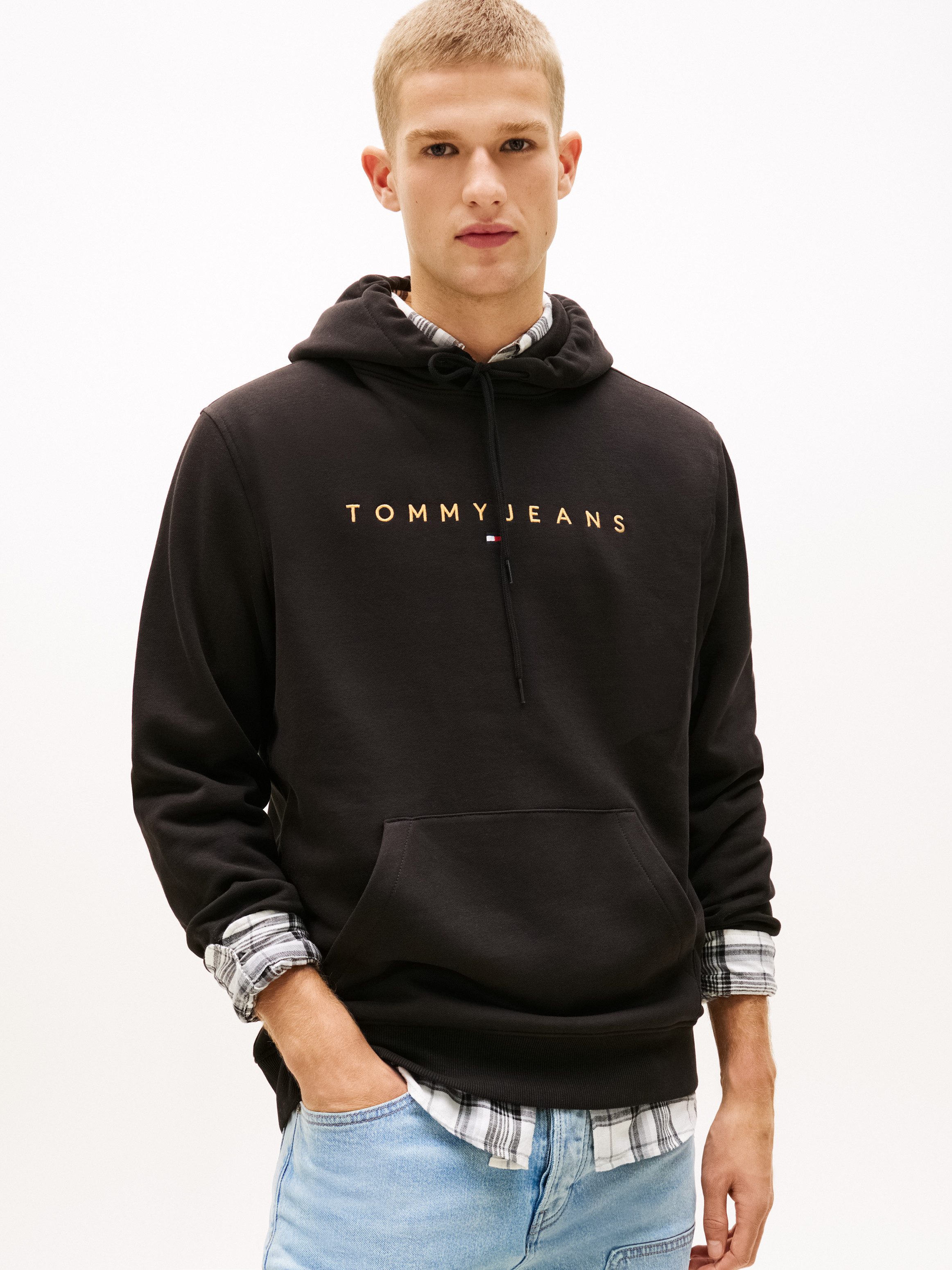 Tommy Jeans Hoodie TJM REG LINEAR LOGO HOODIE EXT mit Logo-Stickerei