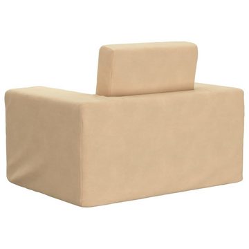 furnicato Kindersofa Creme Weich Plüsch