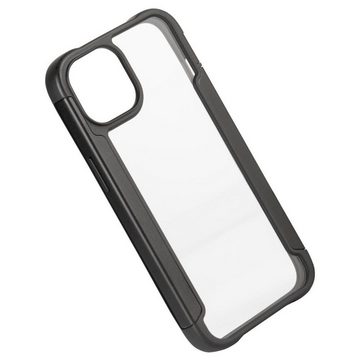 Hama Smartphone-Hülle Cover "Metallic Frame" für Apple iPhone 14 Plus, Transparent, Schwarz