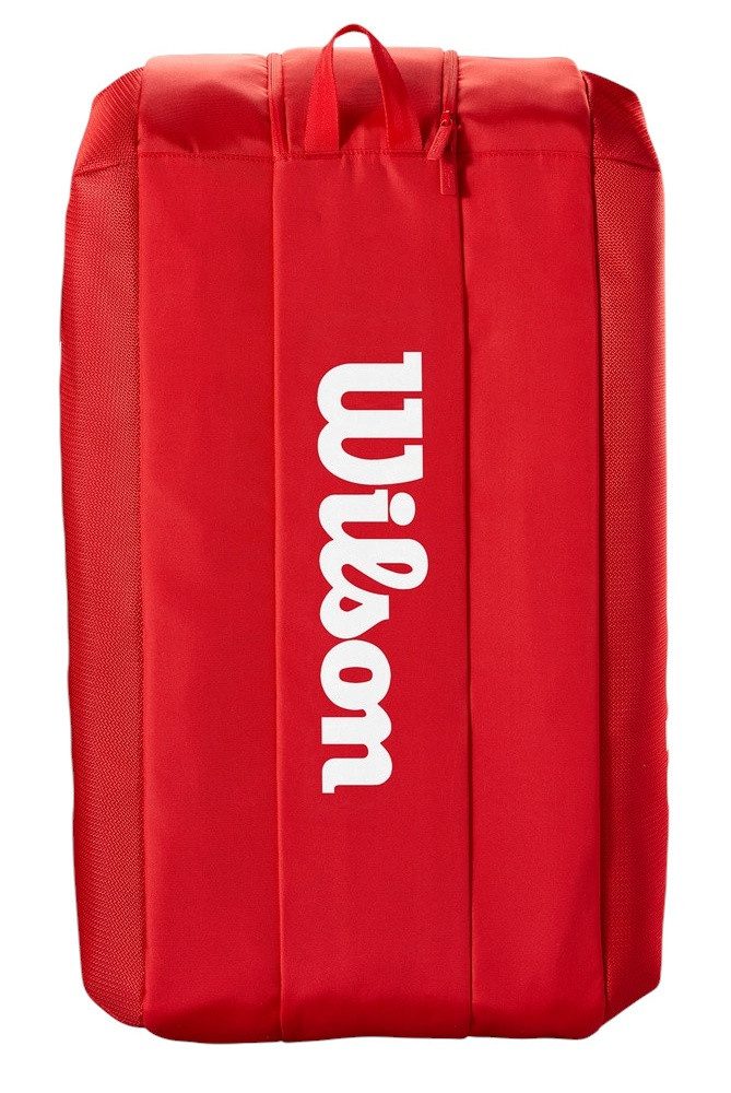Wilson Sporttasche Tennis-Racketbag Super Tour 2025 (Schlägertasche, 3 Hauptfach) rot