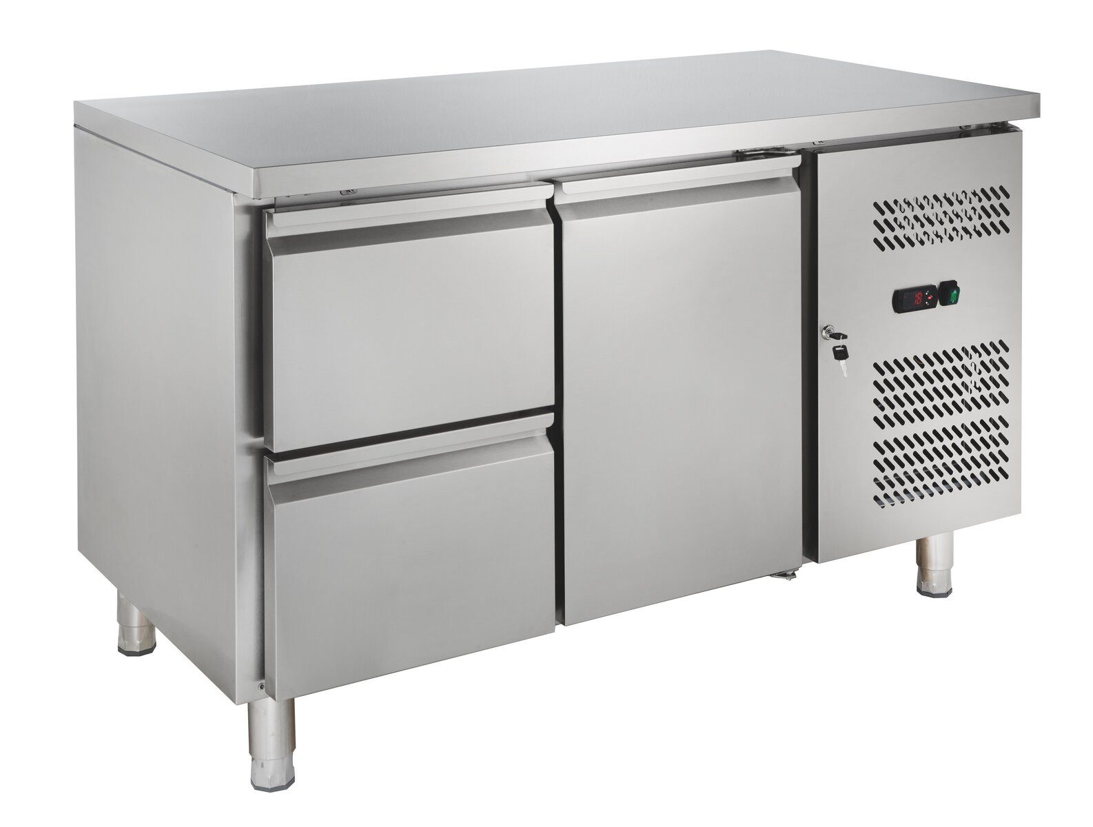 GastroHero Dönergrill Kühltisch ECO 1/2 GN 1/1 Edelstahl 214 L 230 V, 275 W