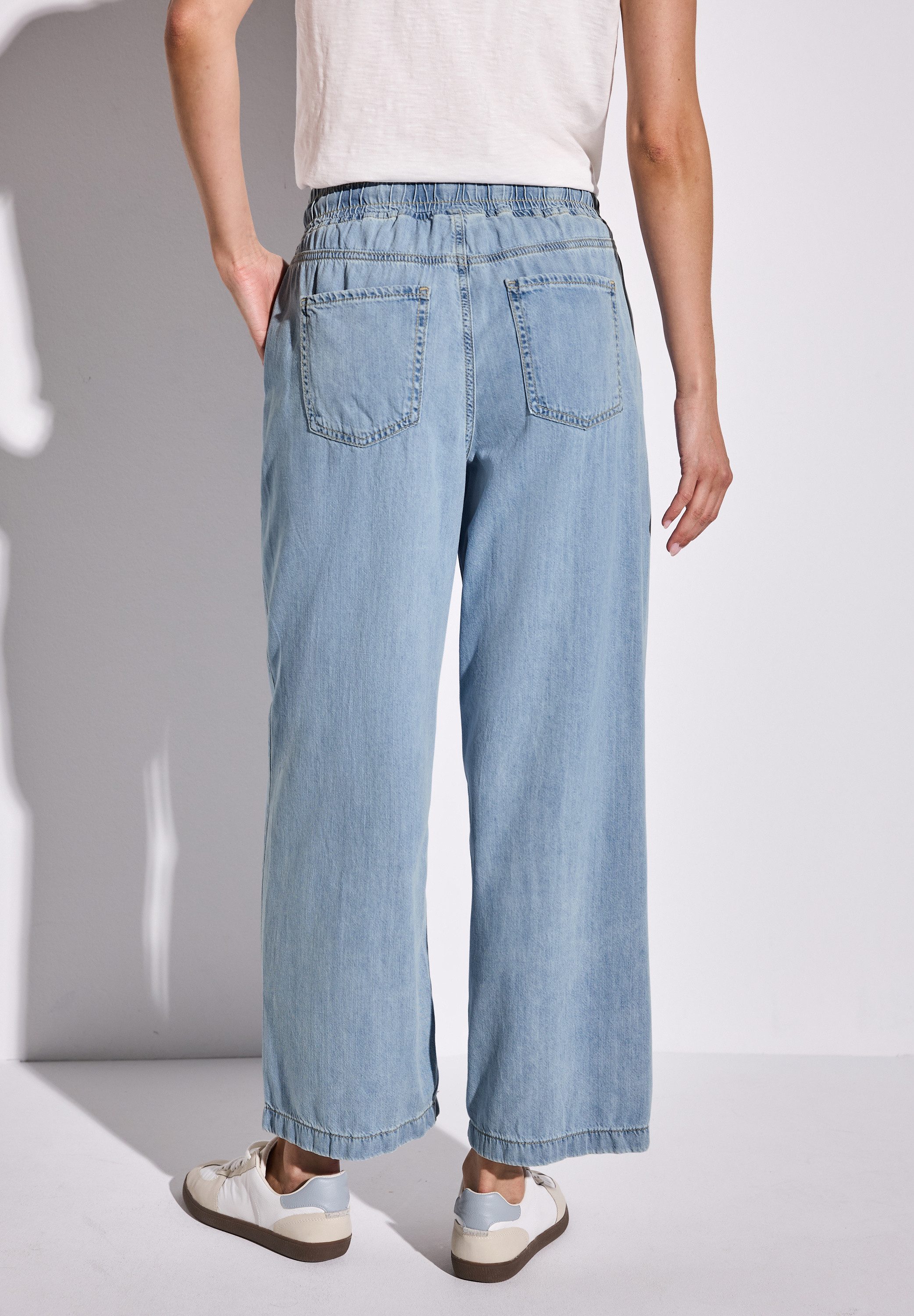 STREET ONE Weite Jeans mit elastischem günstig online kaufen