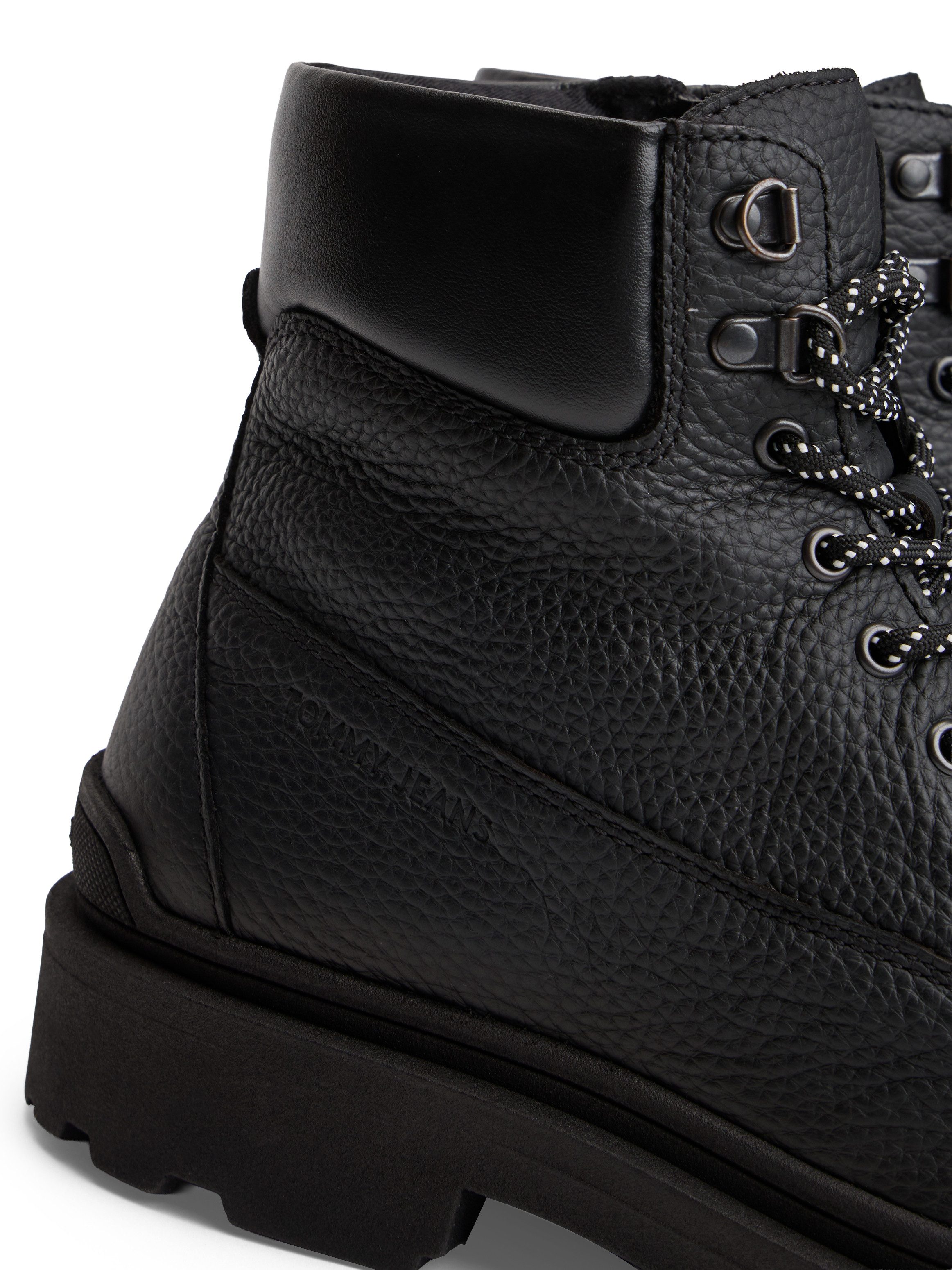 Tommy Jeans TJM LACE UP BOOT LEATHER Schnürboots, Schnürstiefelette mit wei günstig online kaufen