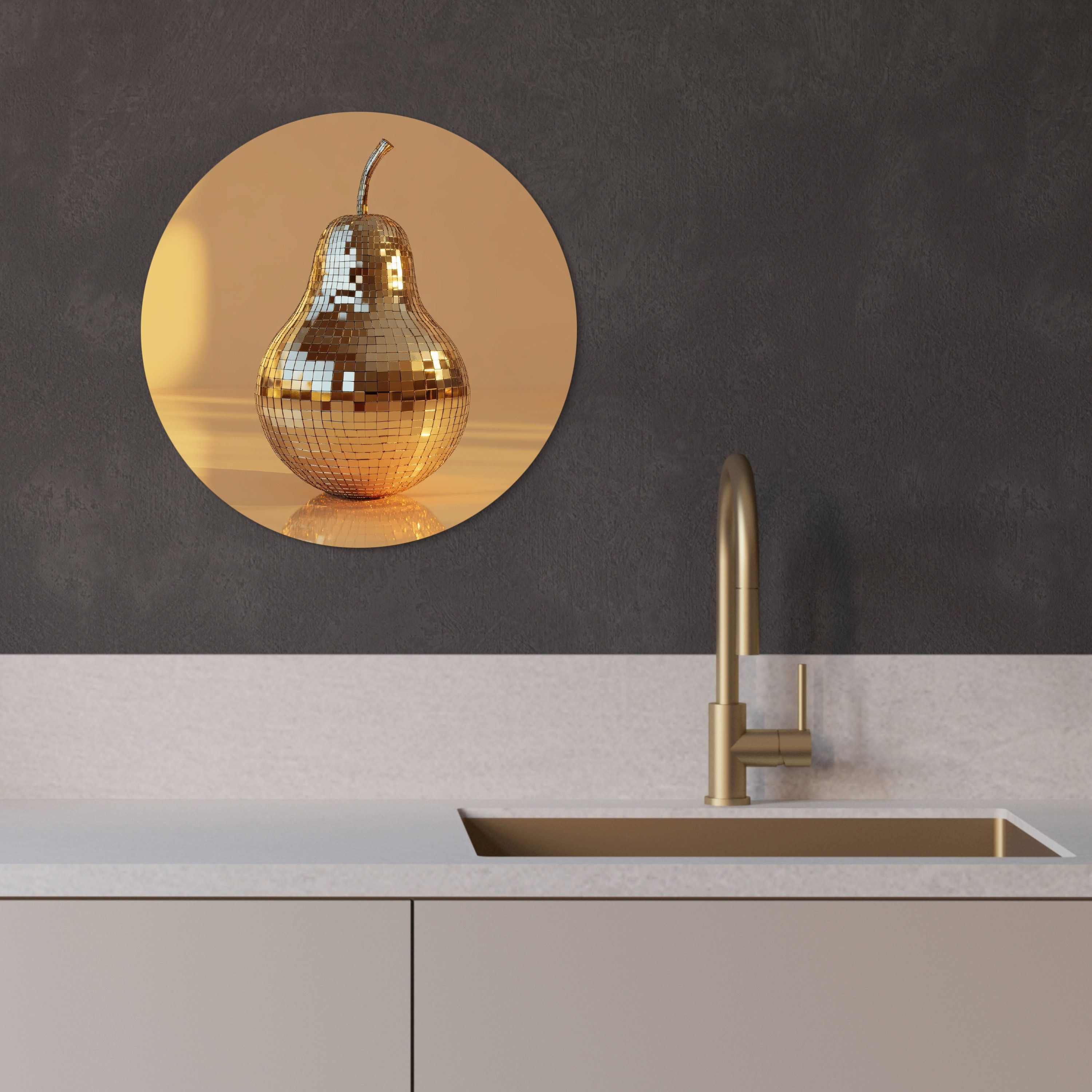 MuchoWow Gemälde Gold - Disco - günstig online kaufen