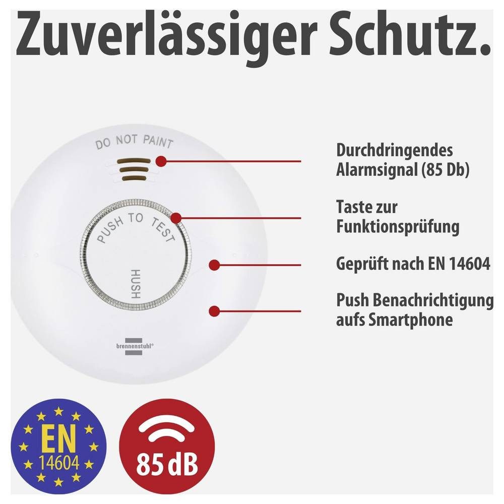 Brennenstuhl Connect WiFi RM A 3020 Rauchwarnmelder mit App-Steuerung Rauchmelder (mit App-Steuerung)