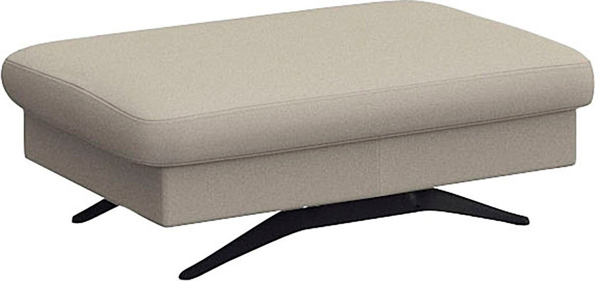 FLEXLUX Pouf Glow Sitzhocker, Polsterhocker, Hocker mit Stauraum, Fuß schwarz