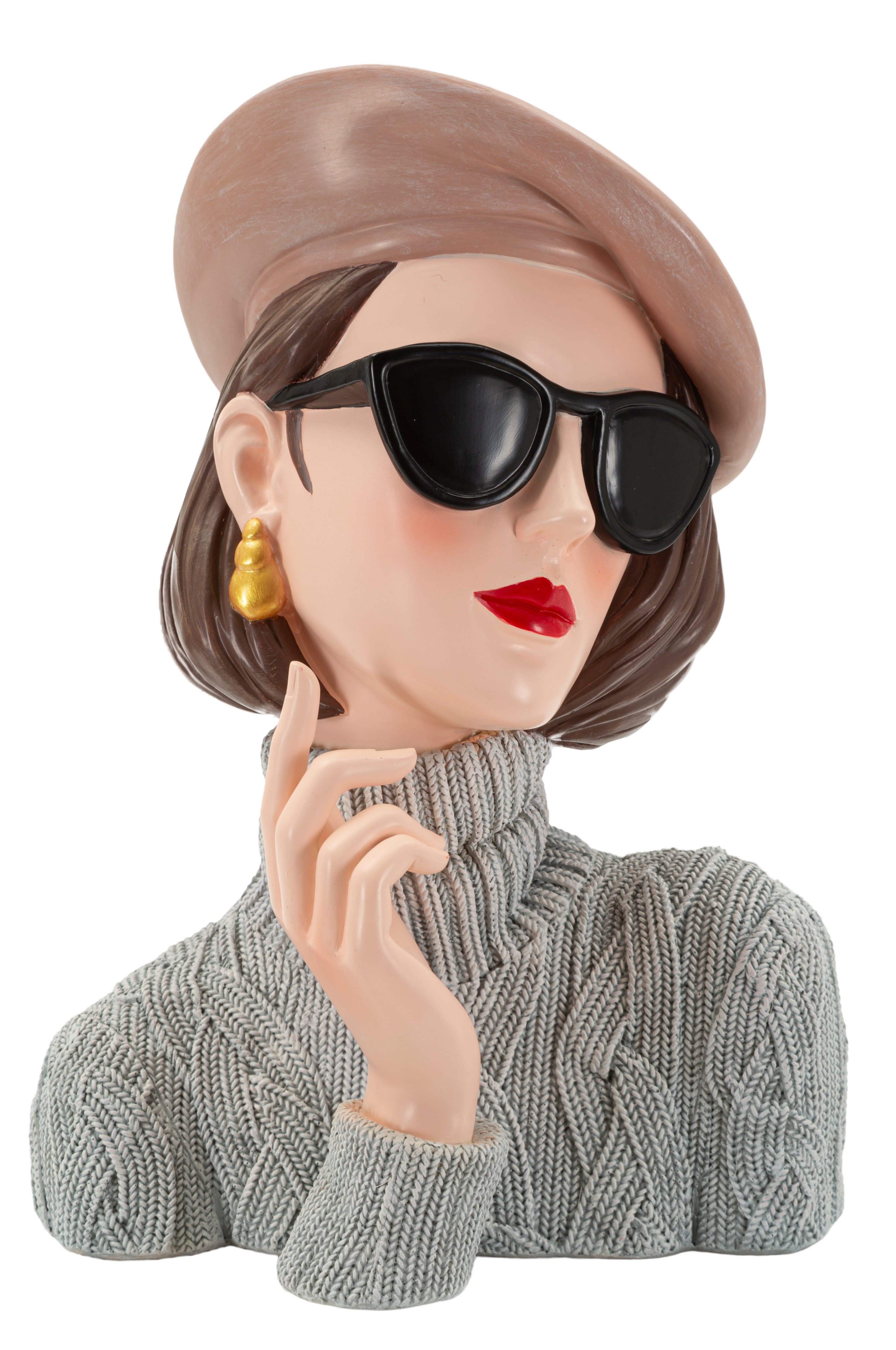 MF Skulptur Lady Chic Dekofigur Frauenbüste Retro Pariser Stil Polyresin (1 günstig online kaufen