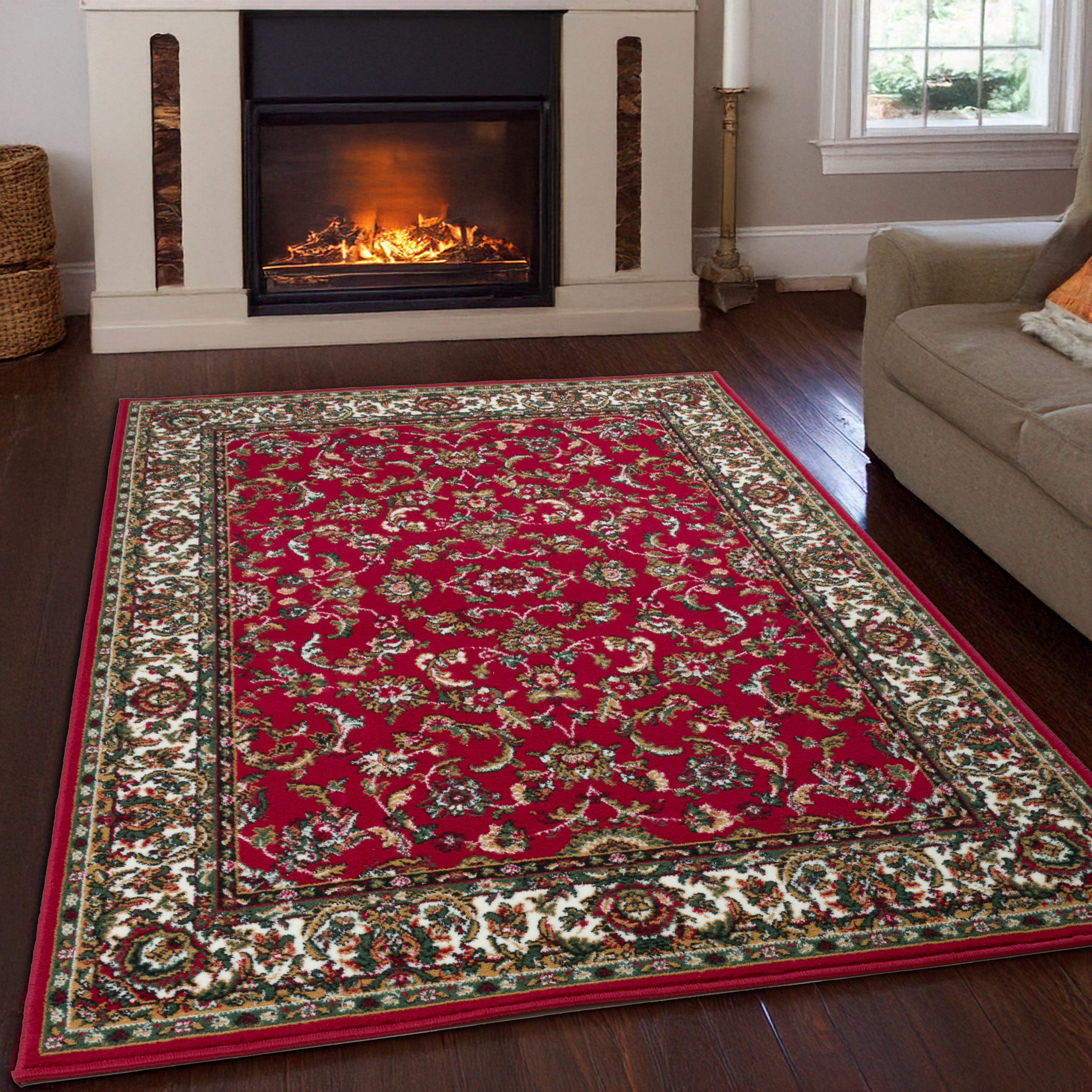 OTTO home Teppich Ezzo, mit Bordüre, Kurzflor, Made in Belgium, rechteckig, Höhe: 7 mm, Orient-Optik, Teppich, Wohnzimmer, Esszimmer, Schlafzimmer