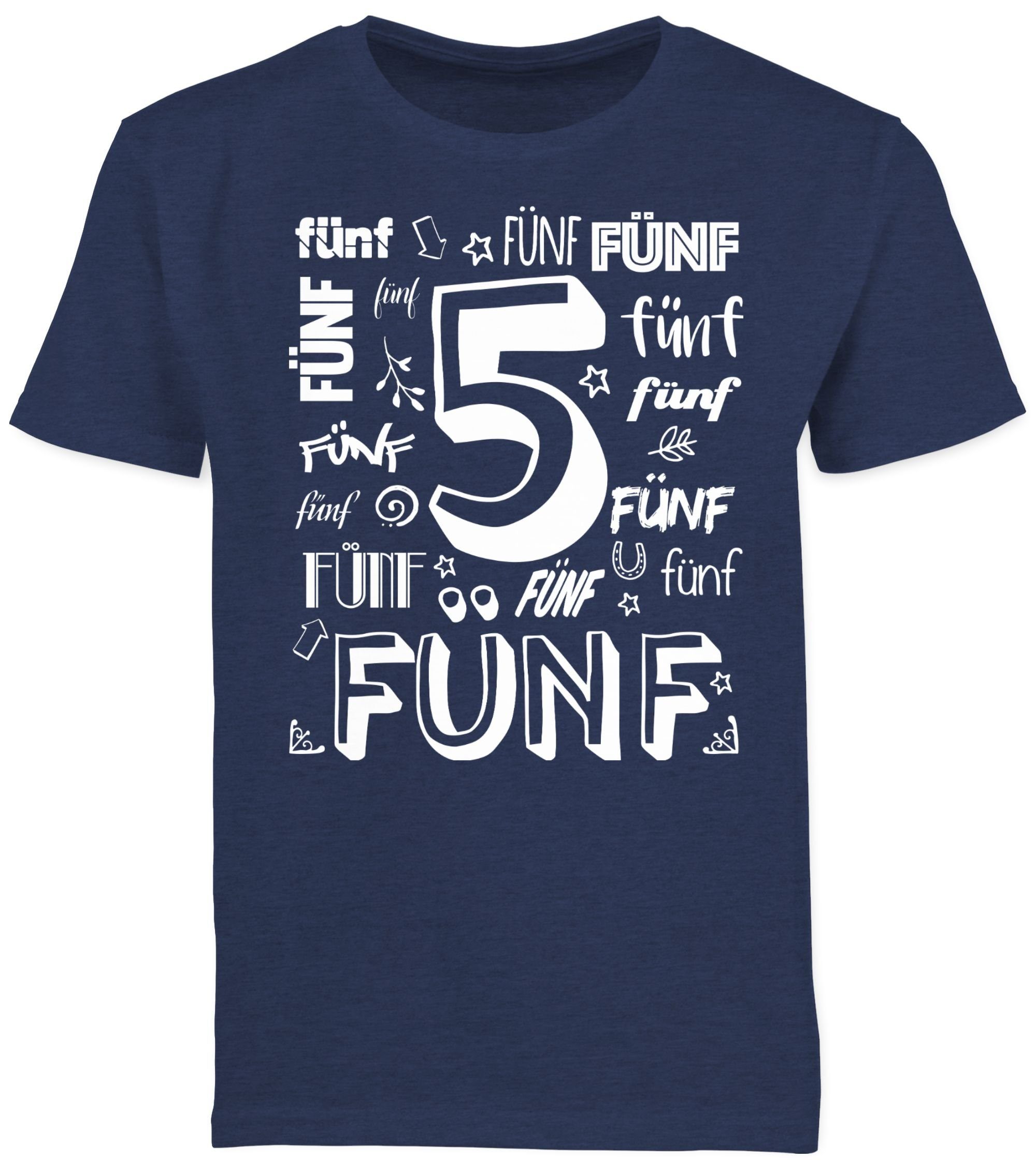 Shirtracer T-Shirt Fünfter Zahlen (1-tlg) 5. Geburtstag