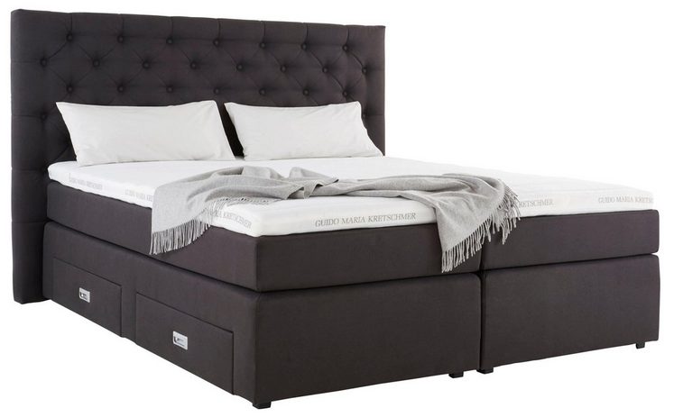 GMK Home and Living Boxspringbett Aivi - schwarz