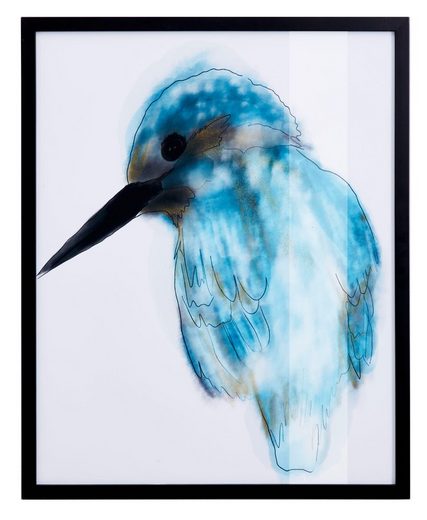 Guido Maria Kretschmer Home&Living Bild »Eisvogel«, mit schwarzem Rahmen
