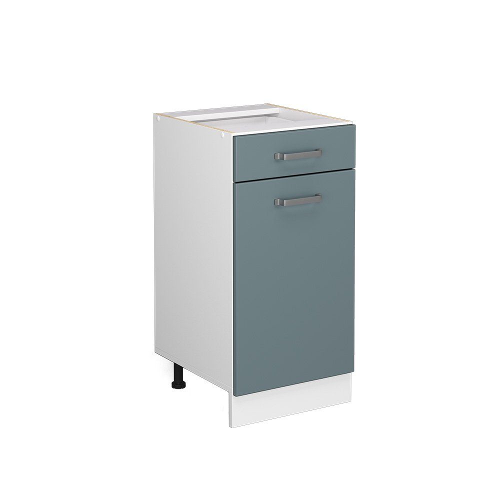 Vicco Unterschrank R-Line, Blau-Grau/Weiß, 40 cm, günstig online kaufen