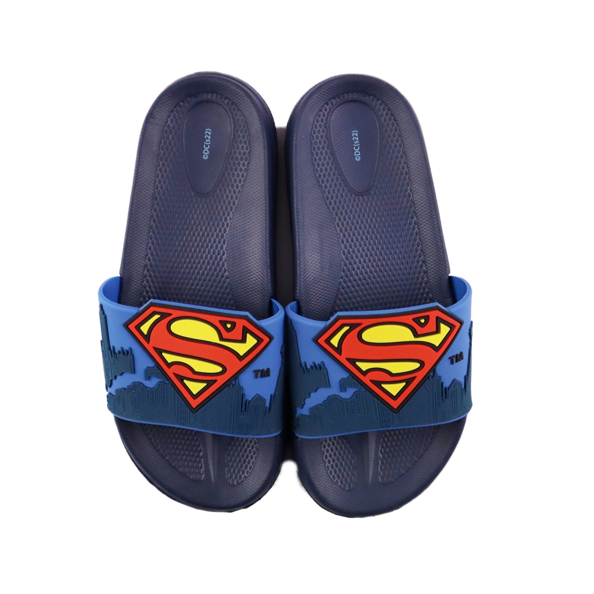 DC Comics Superman Jungen Kinder Sandalen - 3D Optik Sandale Gr. 25 bis 32