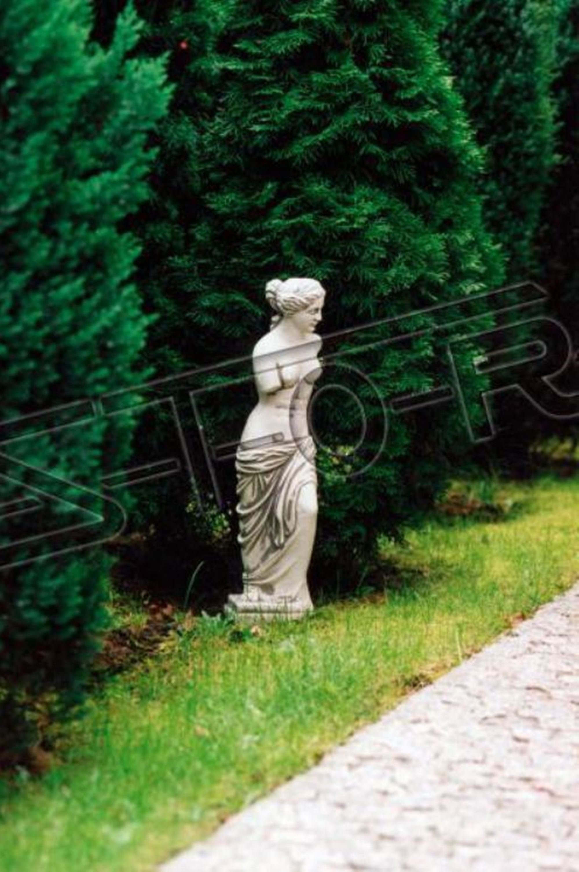 Skulptur Frau Terrasse JVmoebel Deko Figuren Figur 58cm Stein Statue Garten Dekoration