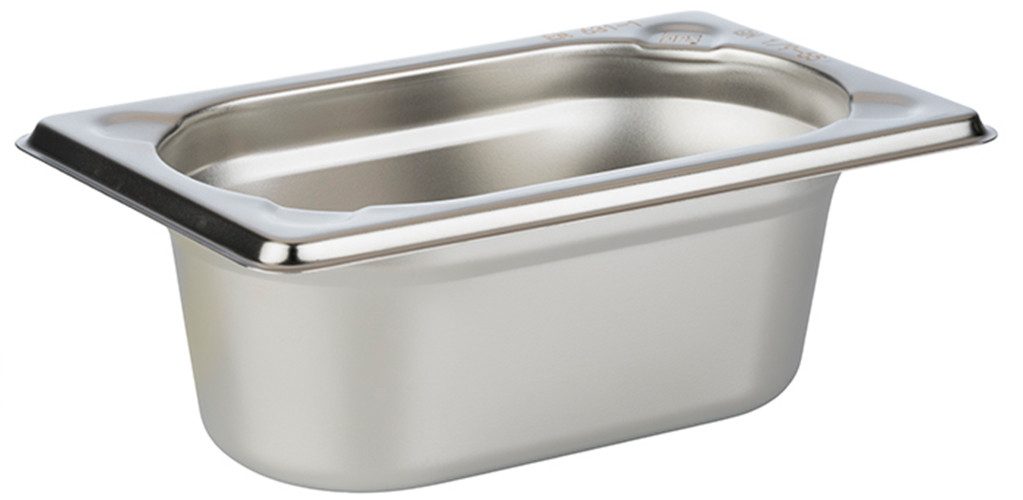APS Aufbewahrungssystem GN 1/9 Behälter 17,6 x 10,8 cm, Edelstahl, (1-tlg), Gastronorm-Behälter, zum Anrichten und Lagern von Speisen
