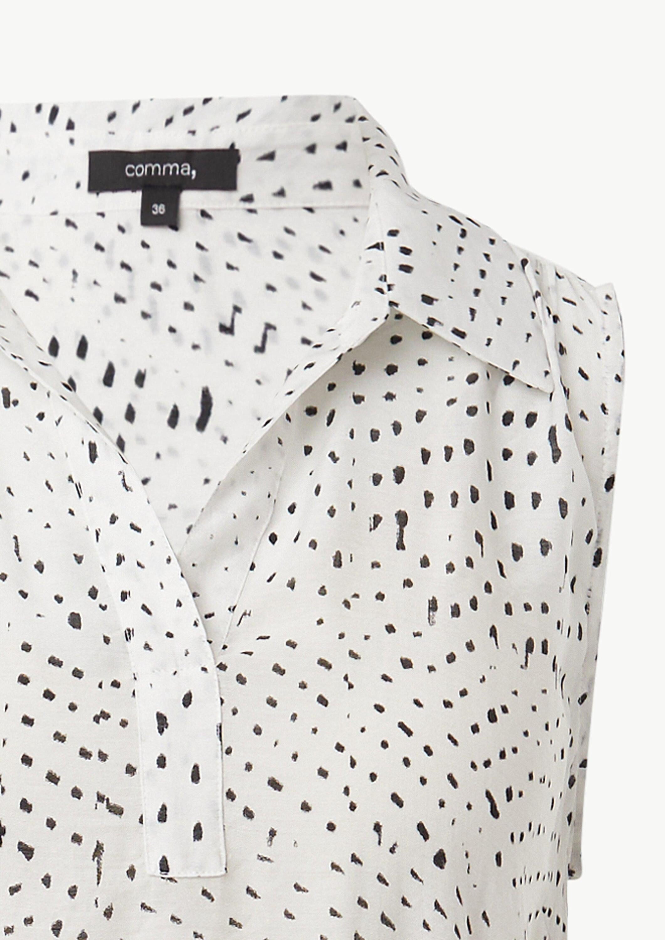 comma Midikleid Kleid Ärmelloses Midikleid mit Gürtel