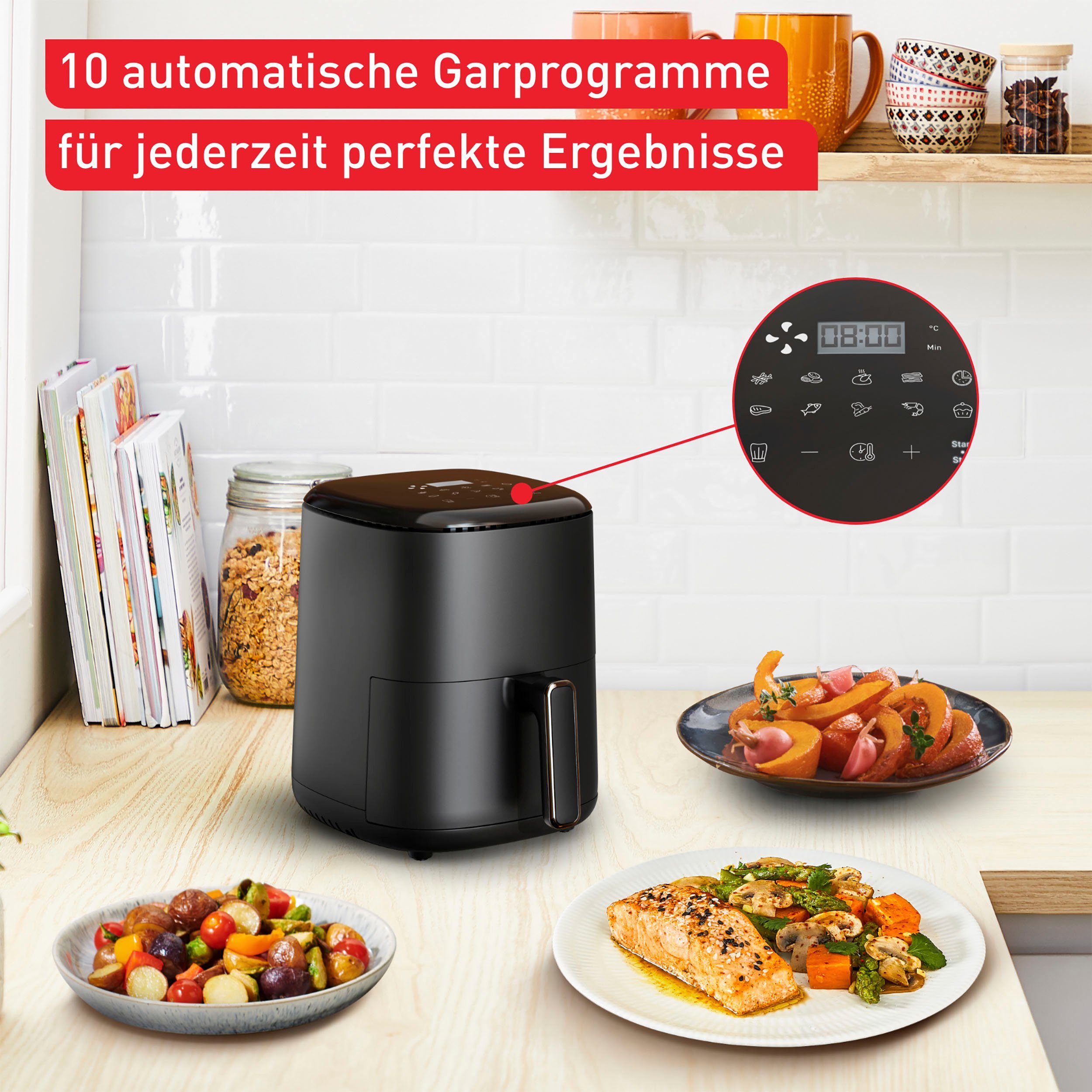 Heißluftfritteuse W Fry Compact, Easy EY1458 1300 Tefal