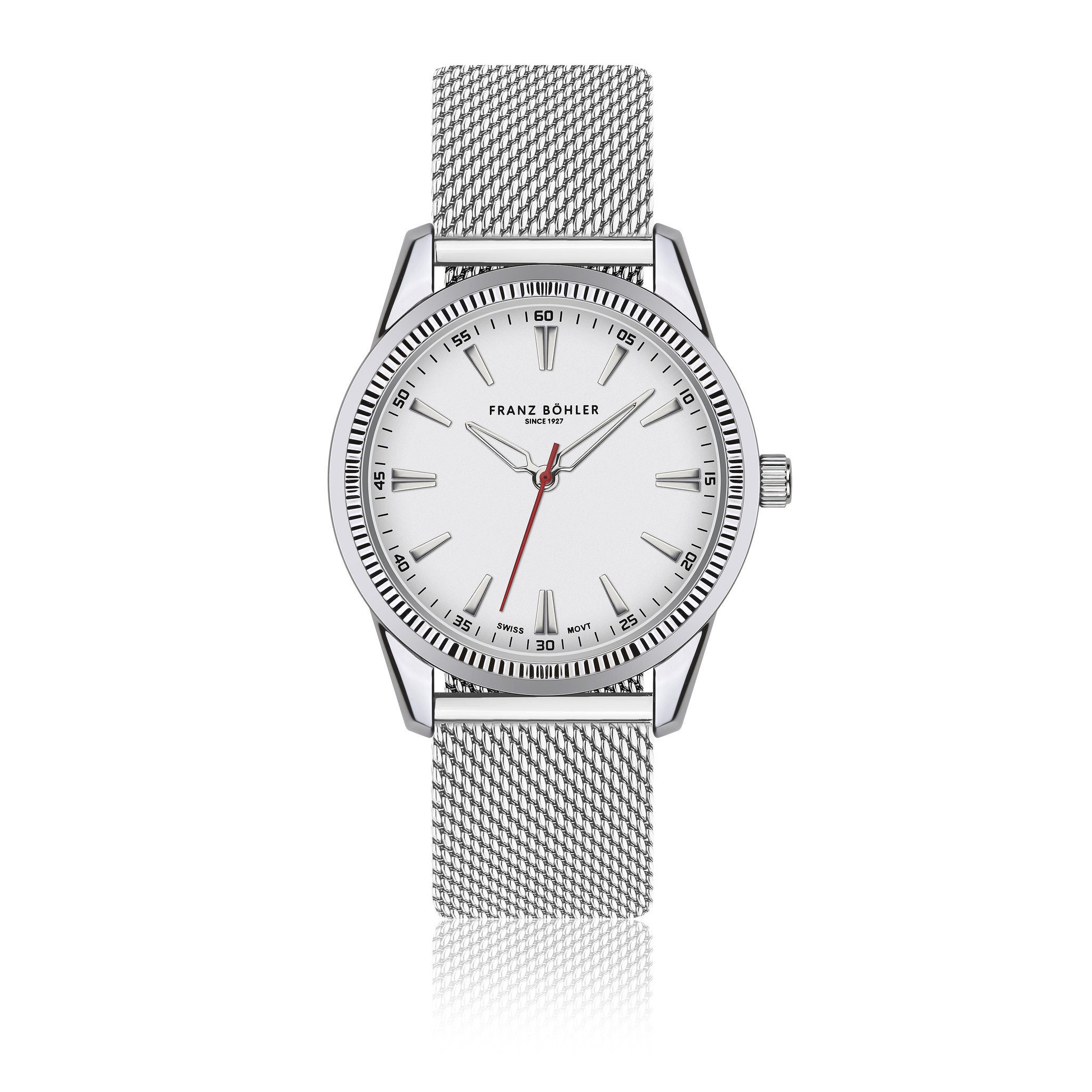 FRANZ BÖHLER Quarzuhr BB4-B010S Tanay Silver Mesh