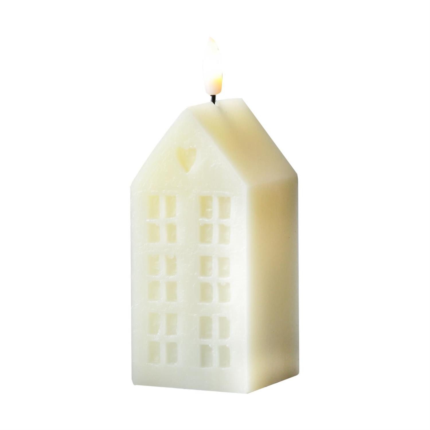 MARELIDA LED-Kerze Haus Echtwachskerze in Hausform günstig online kaufen