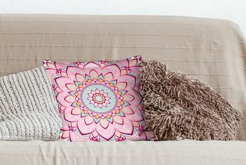 MuchoWow Dekokissen Mandala - Abstrakt - Hippie - Design, Zierkissen mit Füllung für Wohzimmer, Schlafzimmer, Deko, Sofakissen