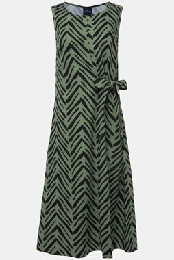 Laurasøn Sommerkleid Leinenmix-Kleid Straight Fit Allover Print