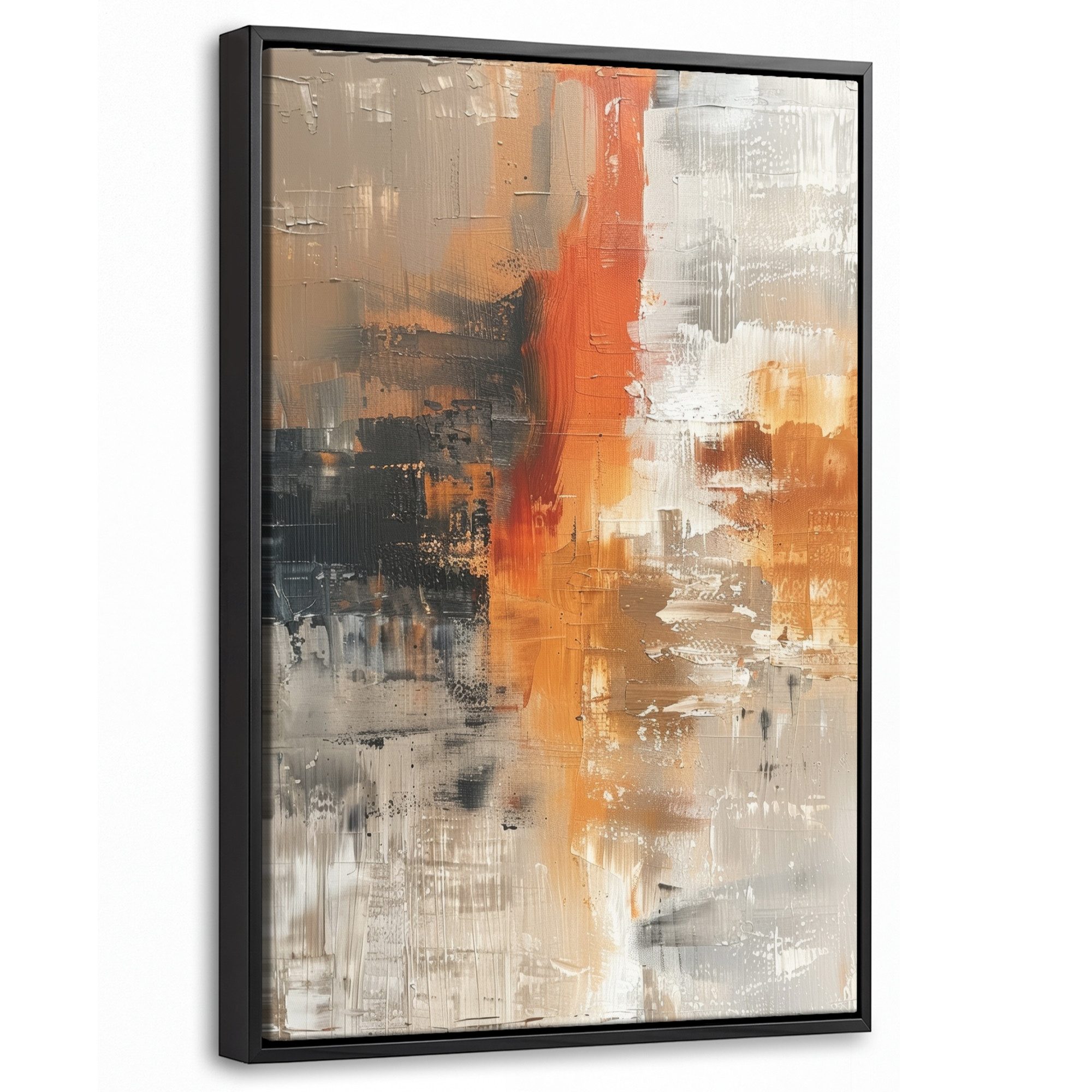 OneMillionCanvasses® Leinwandbild mit Rahmen - Farbe - Muster - Modern - Kunst, Fotodruck (1 St), Deko für Wohnzimmer Schlafzimmer Küche 20x30cm