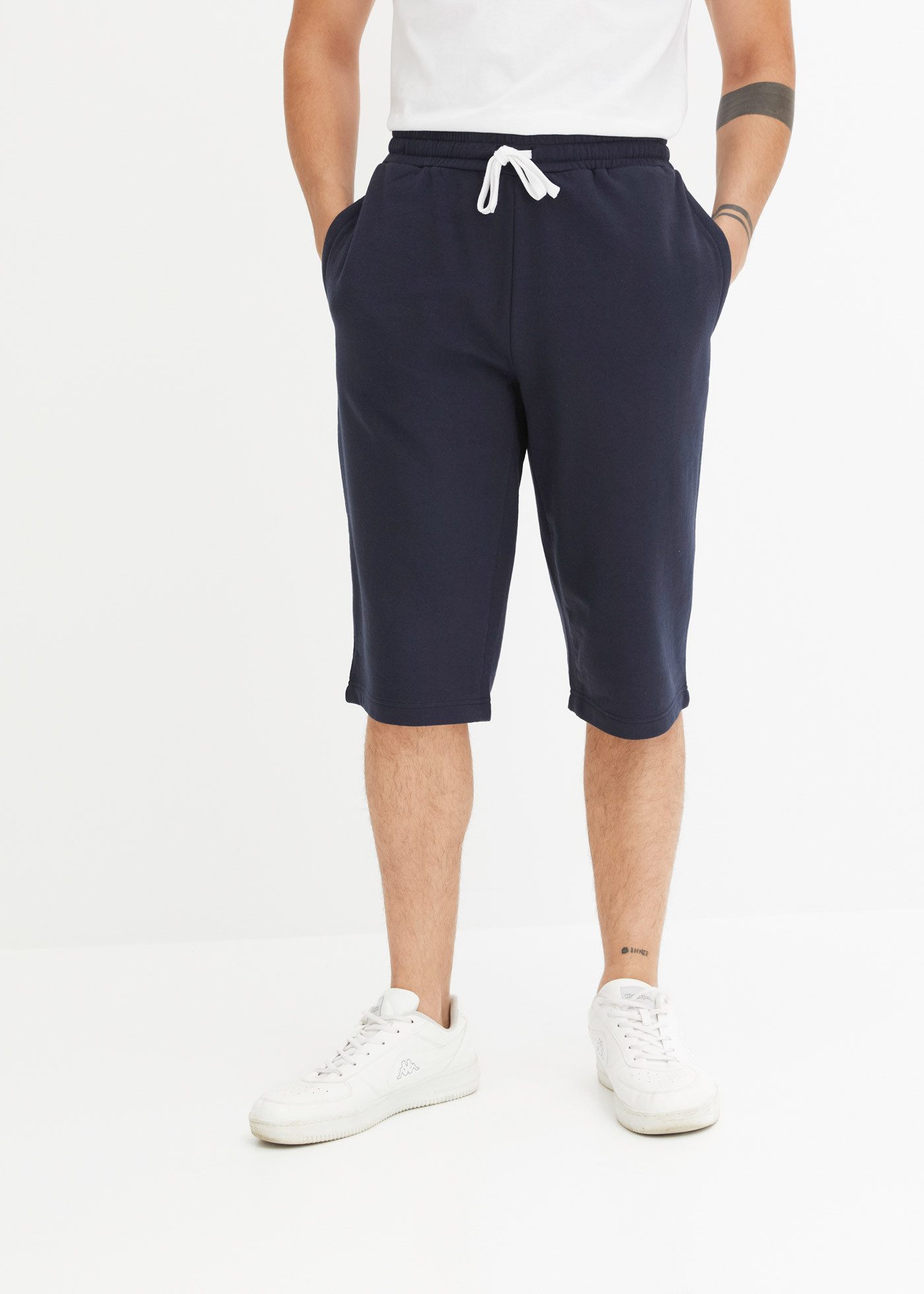 bonprix Sweatbermudas aus Baumwolle und Polyester, regular fit, casual Stil