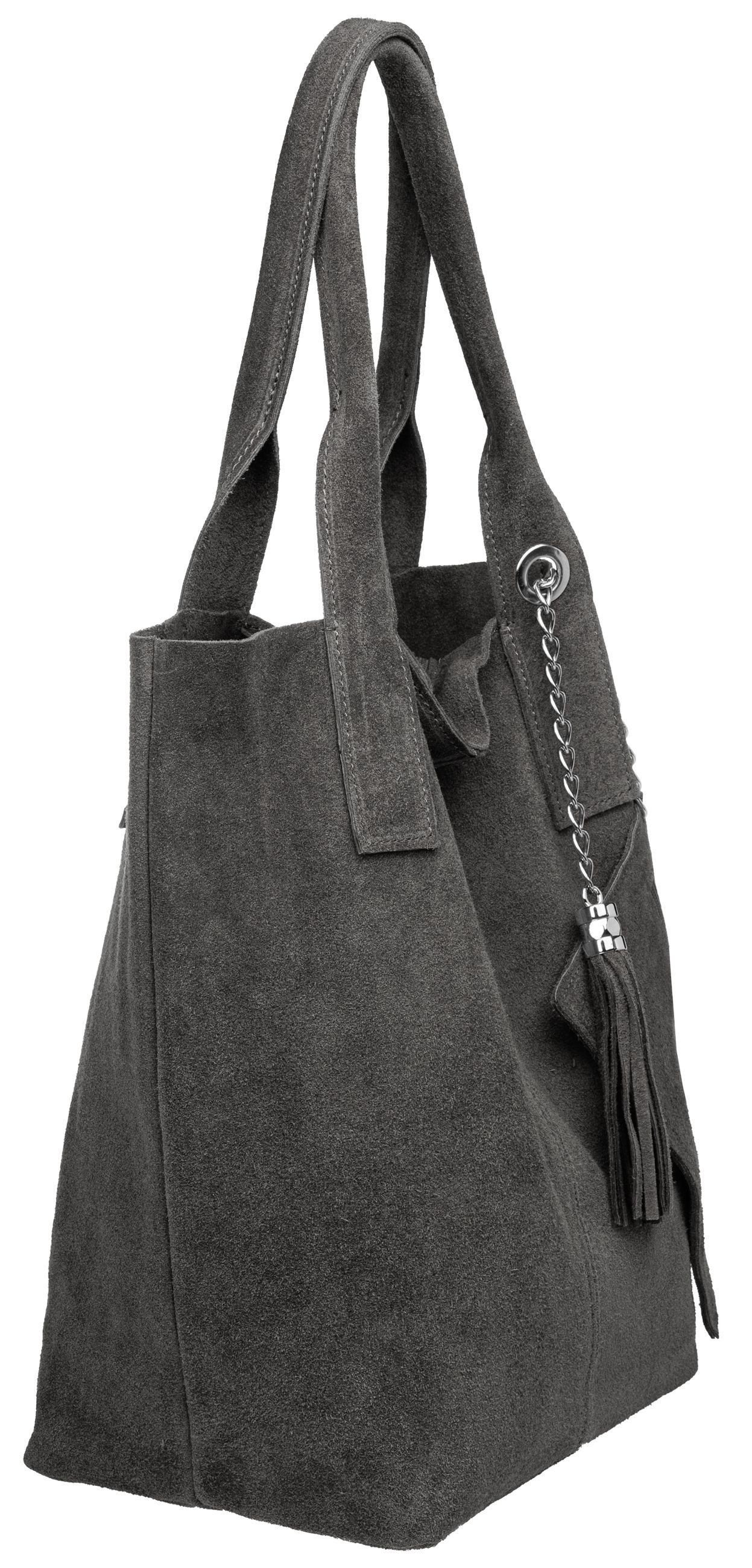 Caspar Schultertasche große Wildleder Shopper Damen Tasche - CLASSIC LINE - günstig online kaufen