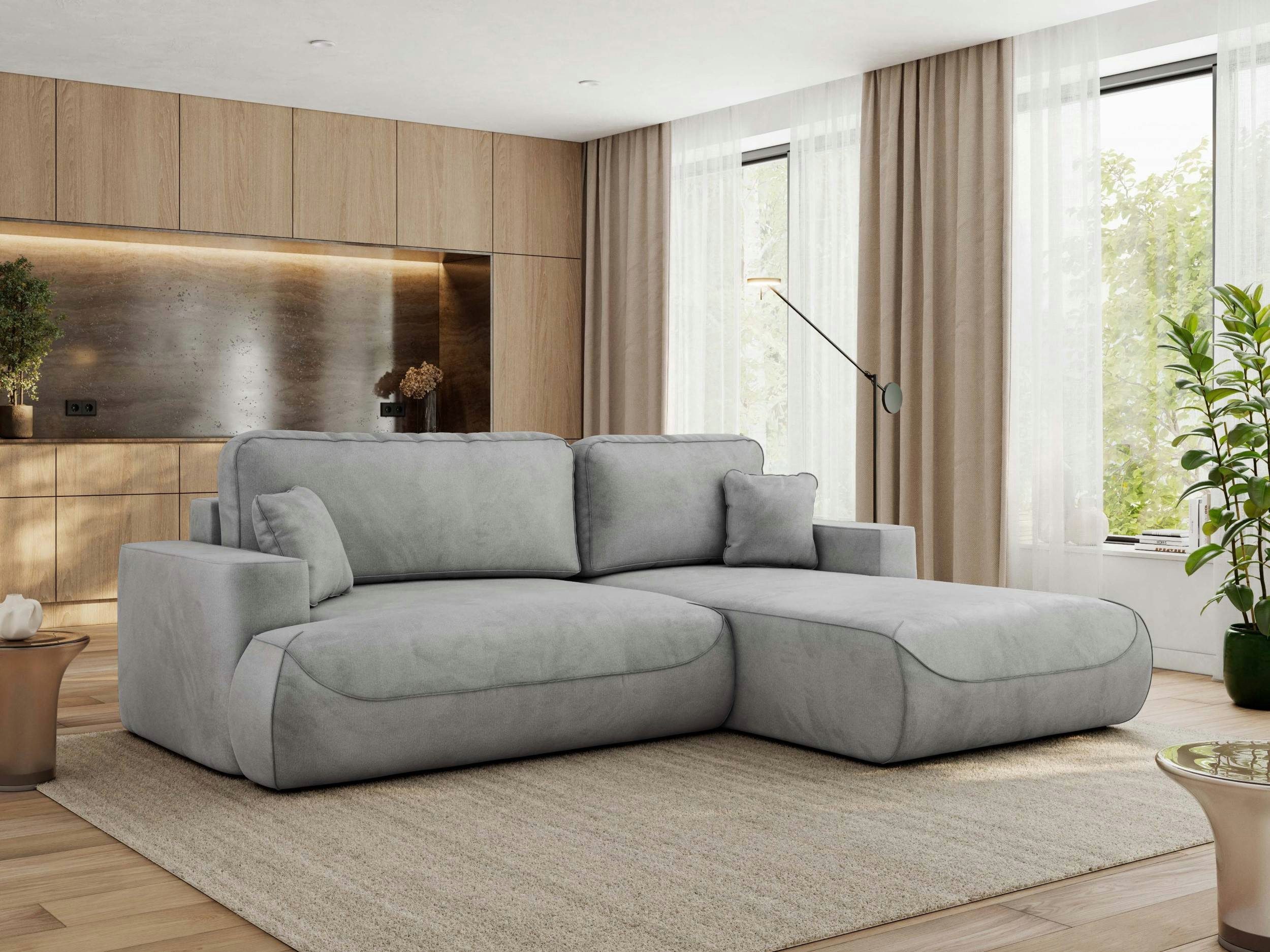 MKS MÖBEL Ecksofa OVO L, Set, mit Schlaffunktion und Bettkasten, DL-Automat, rechts/links wählbar, HR-Schaum & Wellenfedern